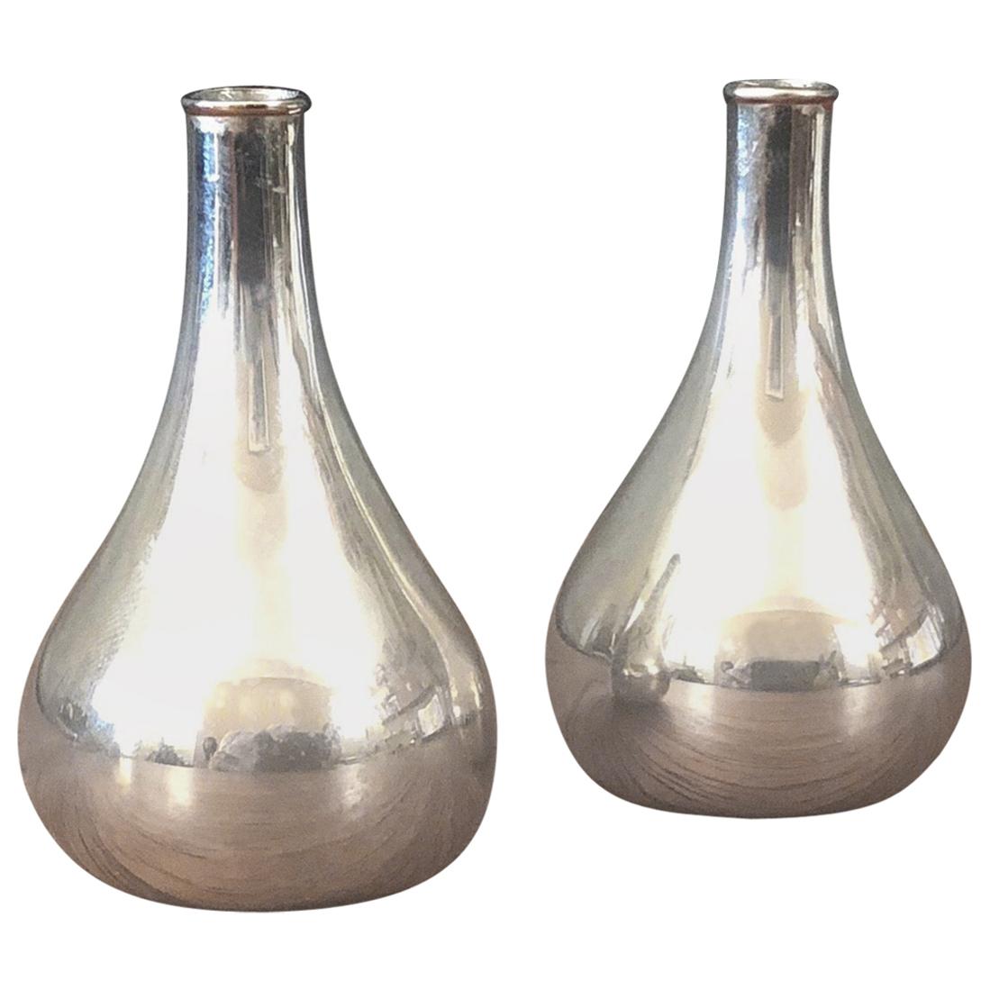 Set of Two Tear Drop Candleholders in Box by Jens Quistgaard for Dansk For Sale