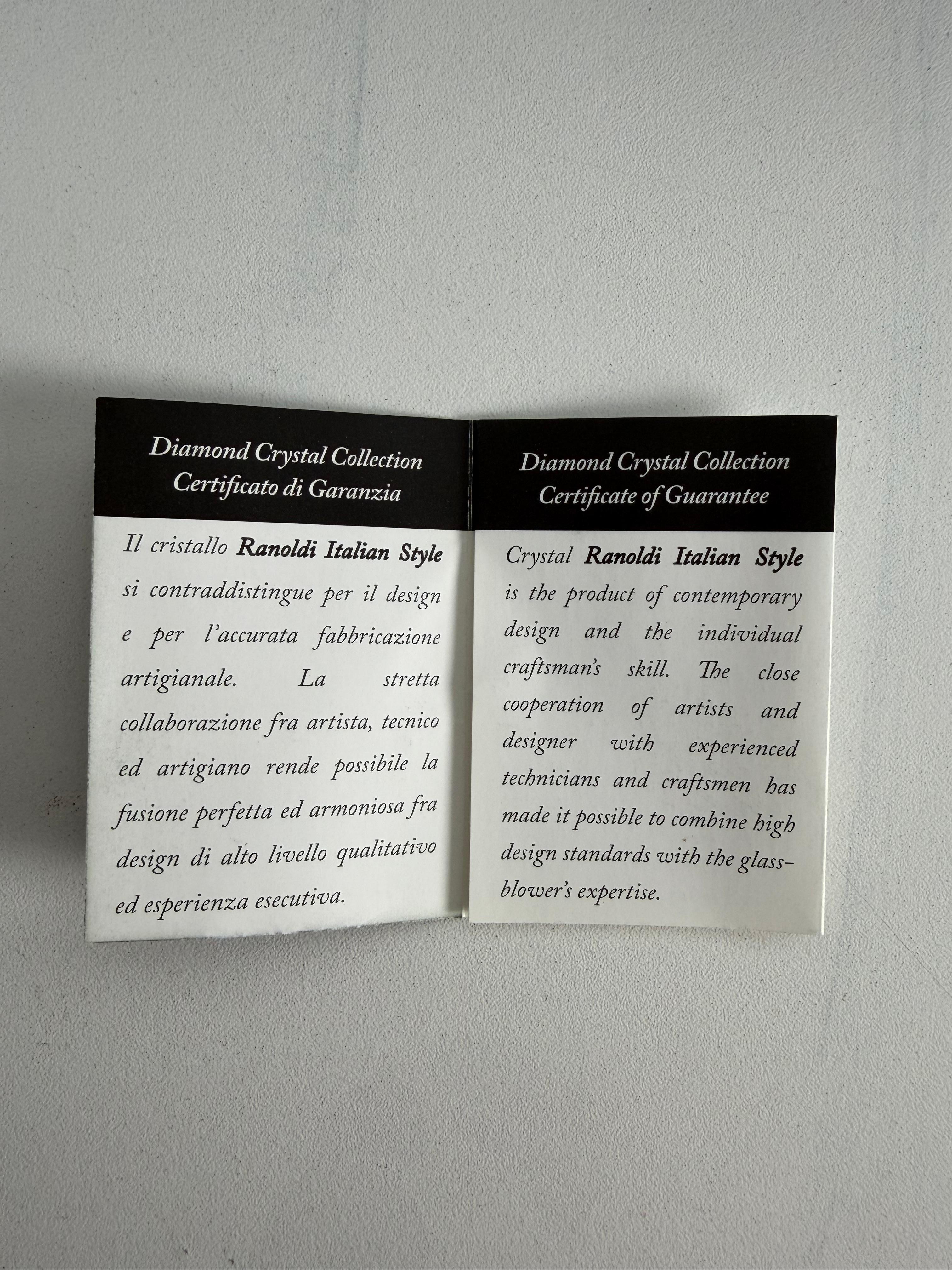 Set di due candelabri a tre luci in cristallo sfaccettato, con scatole regalo, anni '80 in vendita 9