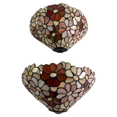 Set of two Tiffany-style Wall Lamps, 1970s