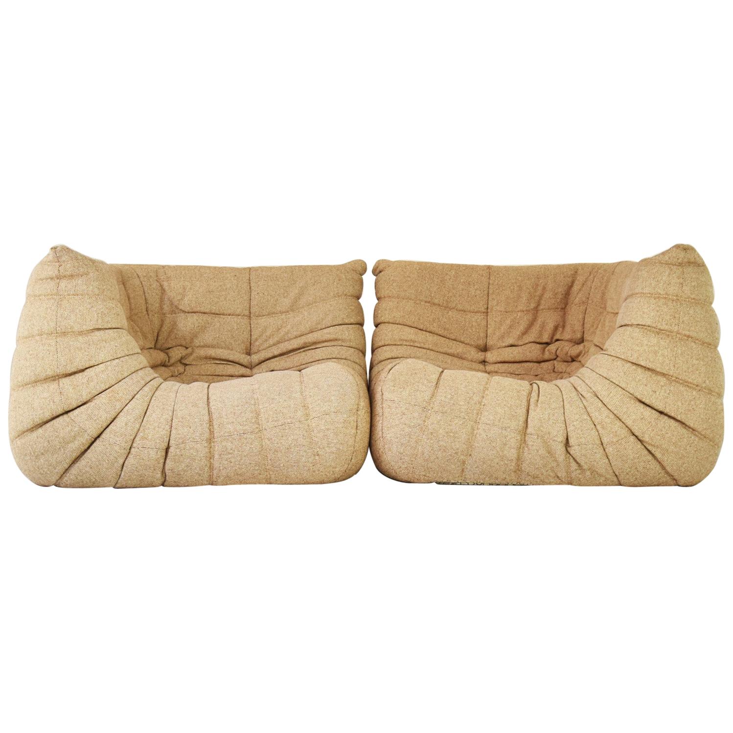 Set of Two ‘Togo’ Corner Seaters by Michel Ducaroy for Ligne Roset, France 1960s