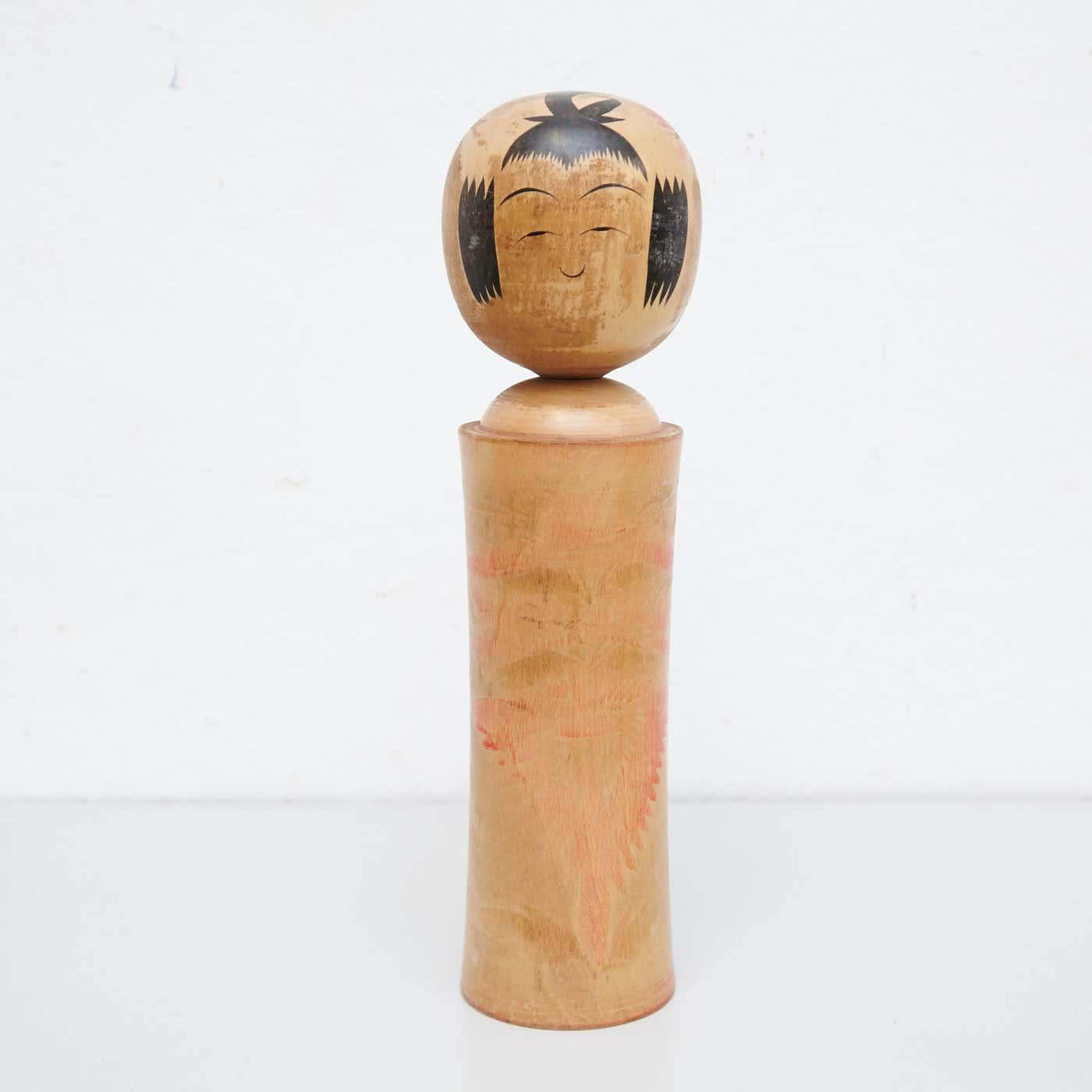 Japonisme Set of Two Traditional Japanese Kokeshi Dolls, circa 1930