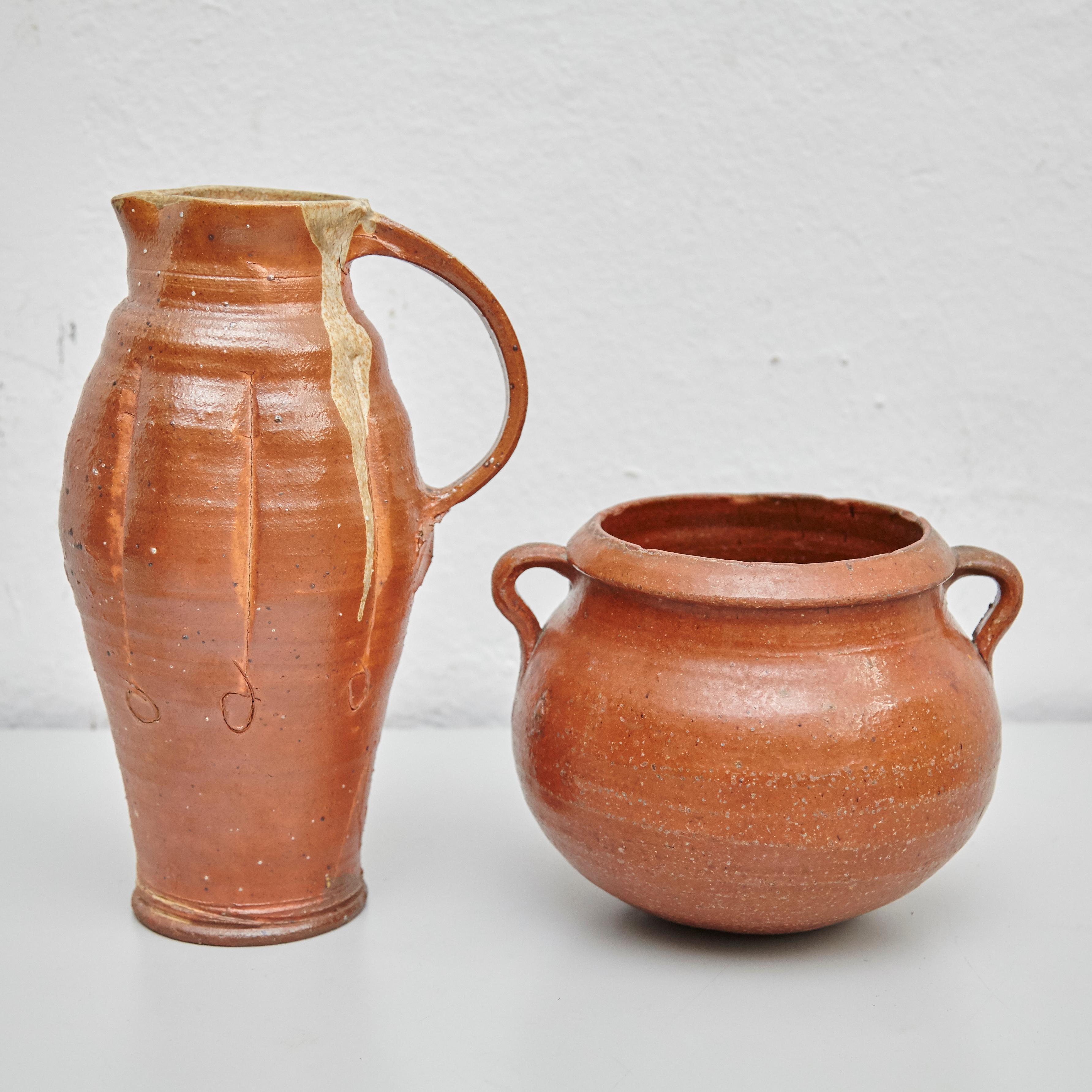Rustic Set of Two Traditional Spanish Ceramics