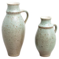Set of Two Traditional Spanish Vintage Ceramic Vases, circa 1950