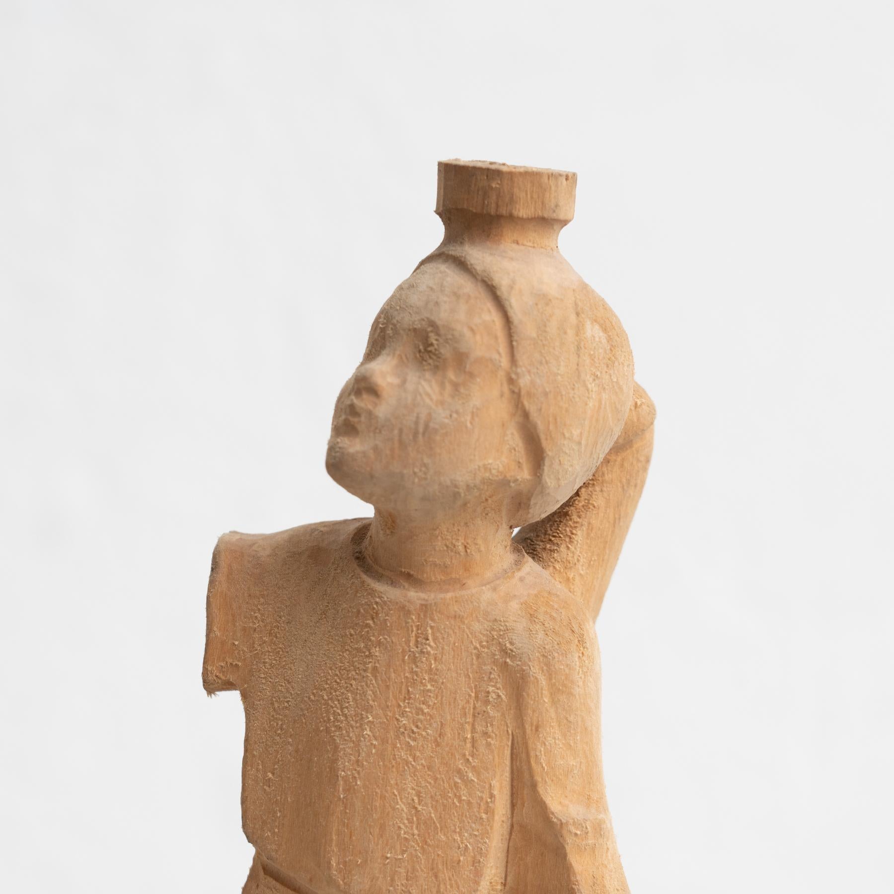 Mid-Century moderno Set di due sculture in legno con schizzo preliminare tornito tradizionale in vendita