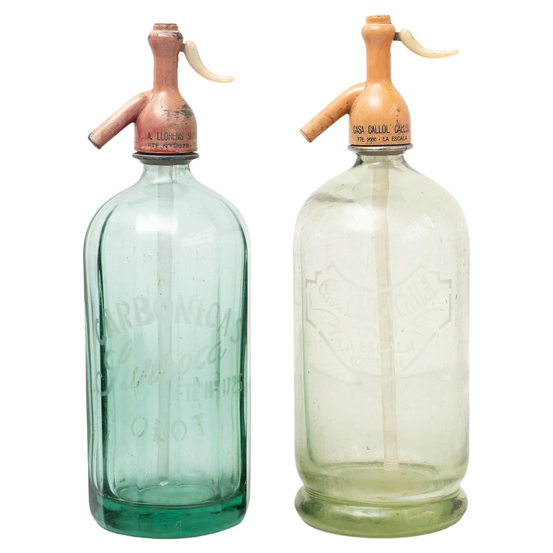 Set of Two Traditional Vintage Catalan Soda Syphon, circa 1990 For Sale