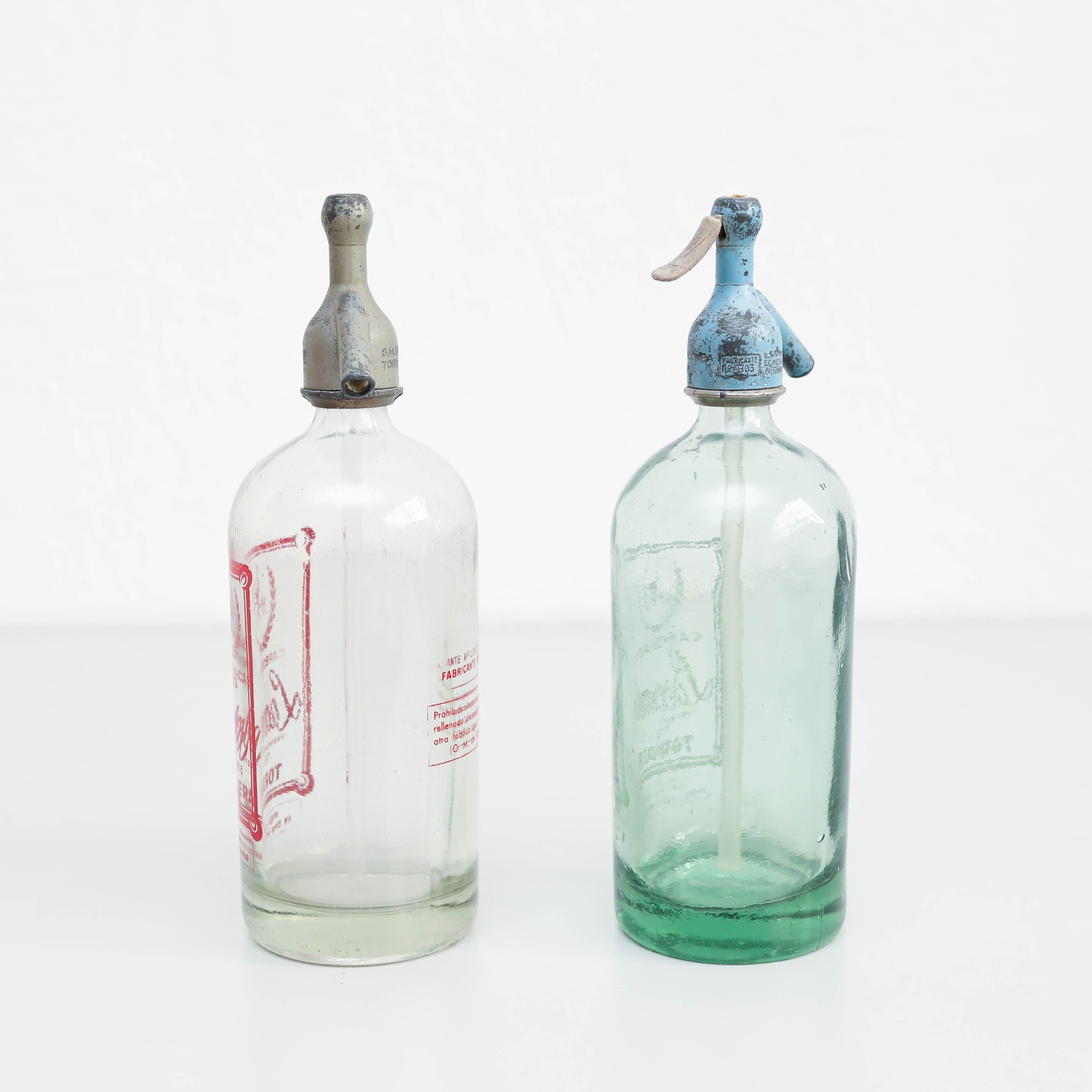 Français Ensemble de deux siphons à soda traditionnels espagnols, circa 1990 ¿Precio ? en vente