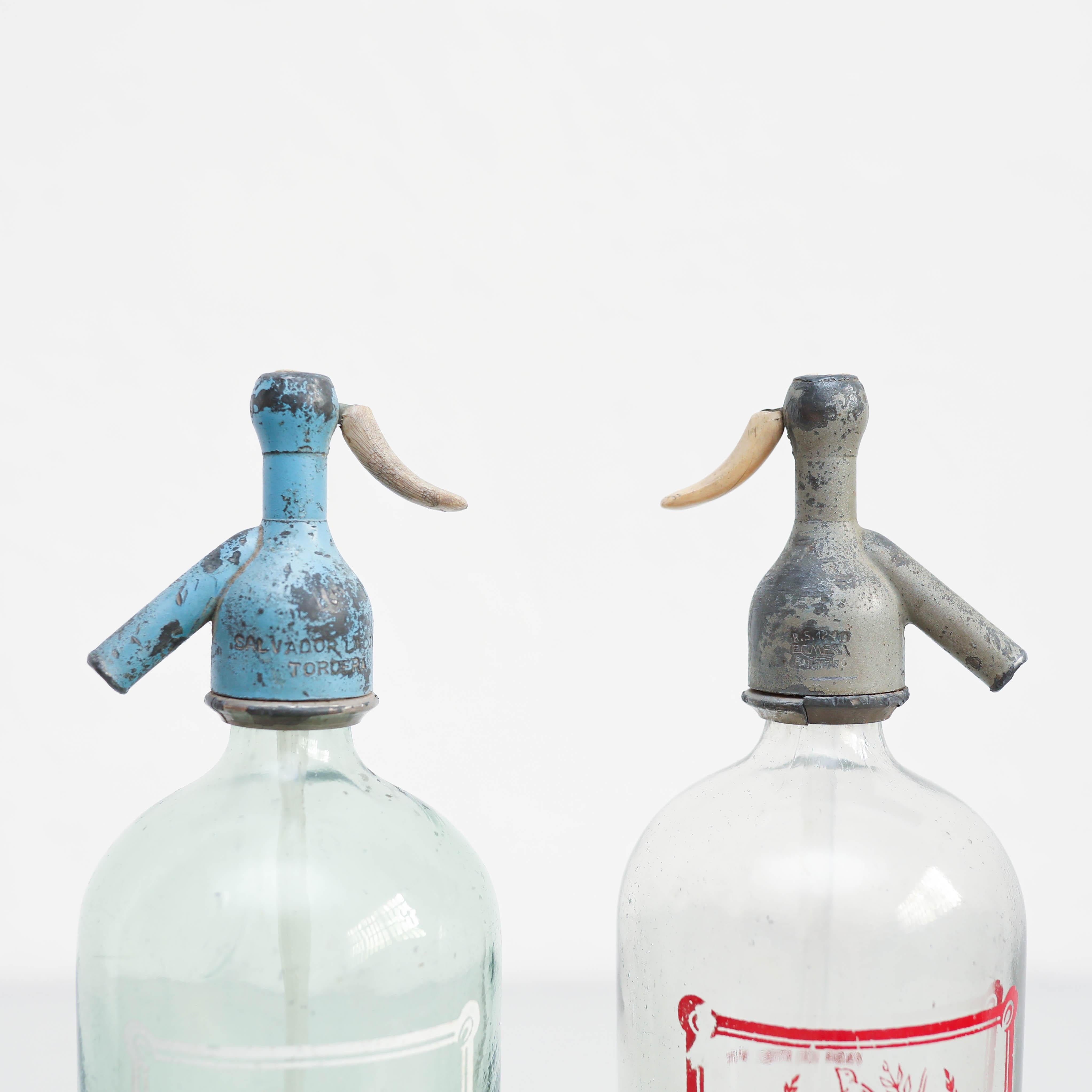 Ensemble de deux siphons à soda traditionnels espagnols, circa 1990 ¿Precio ? en vente 2