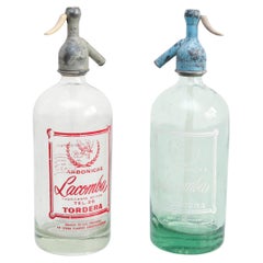 Set of Two Traditional Vintage Spanish Soda Syphon, circa 1990 ¿Precio?