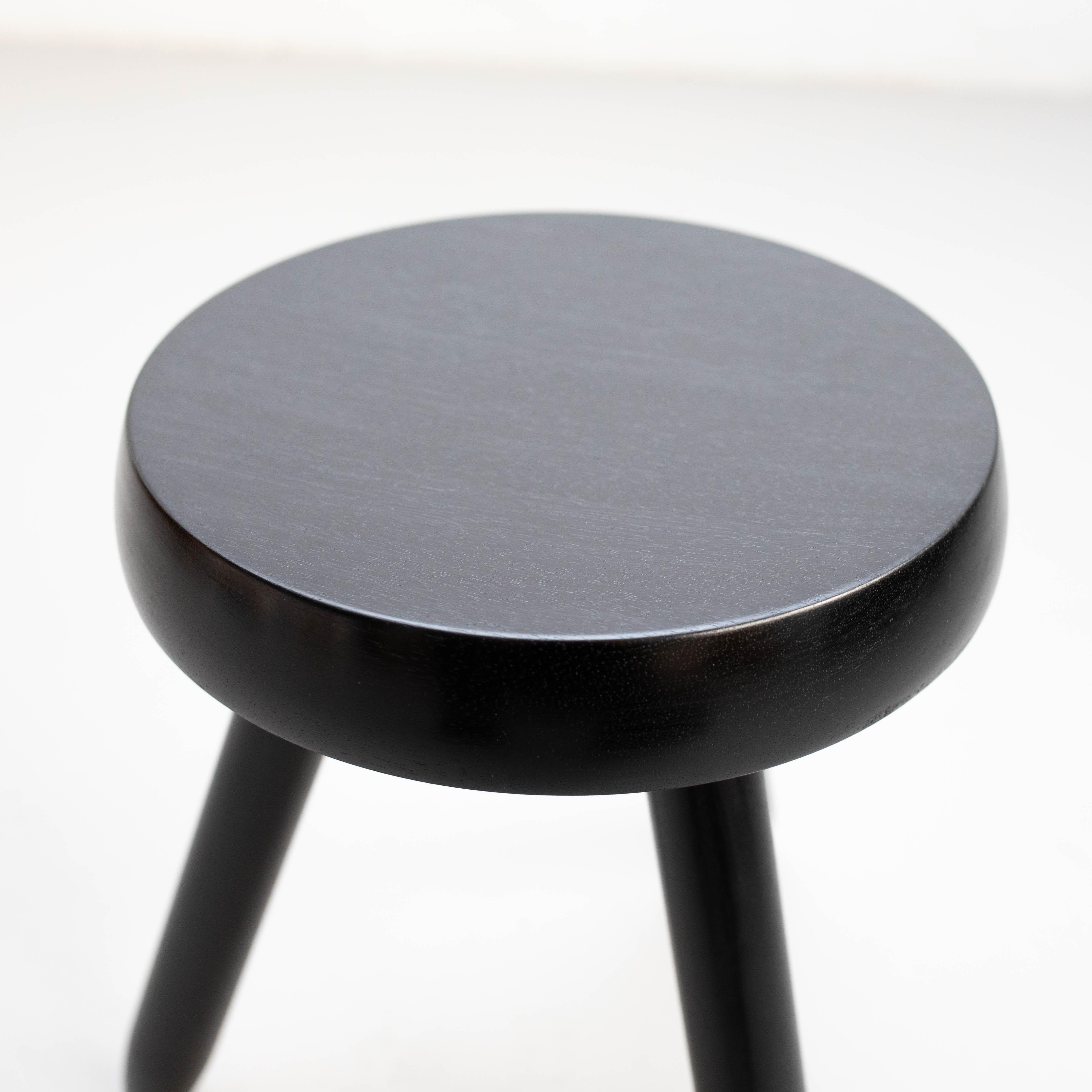 Set of Two Tripod Stool in the Style of Charlotte Perriand 12