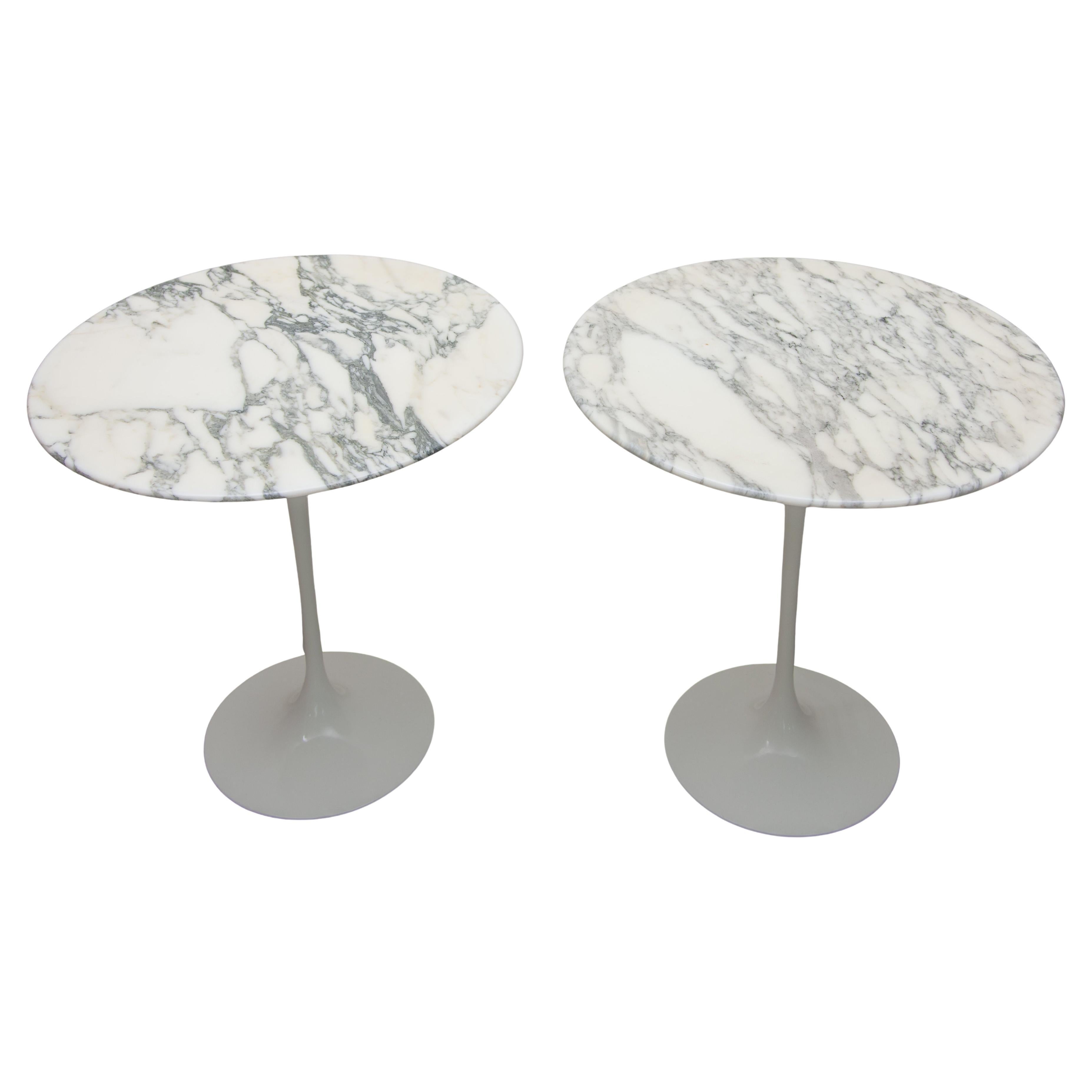 Set of Two Carrara Marble top 