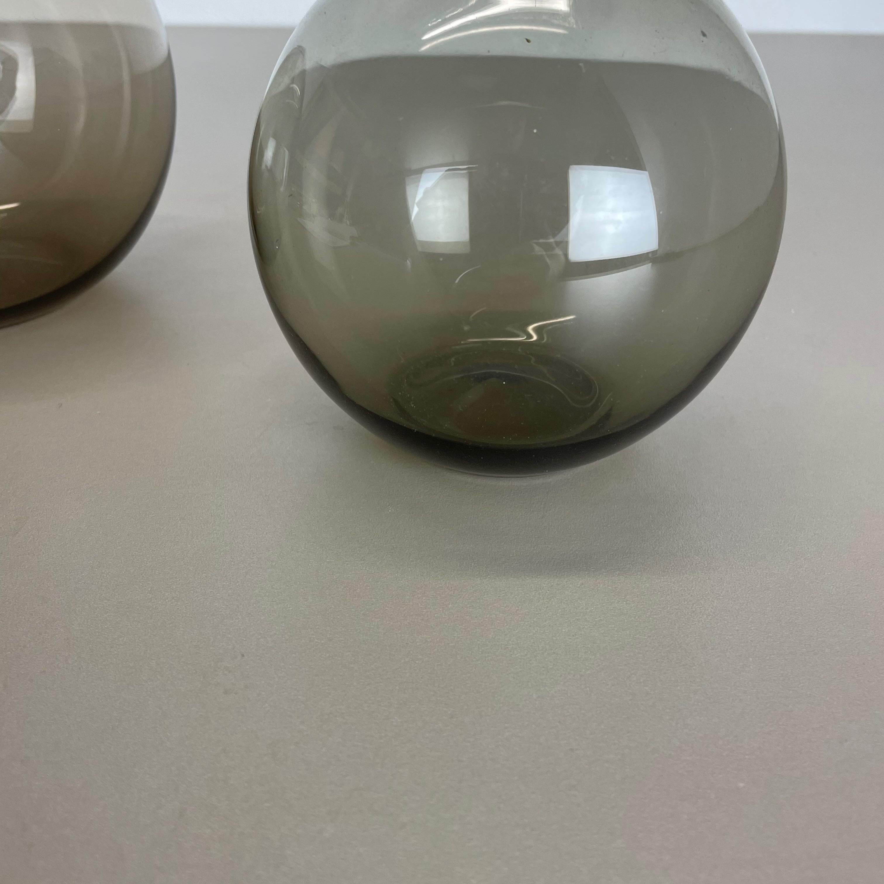 Set of Two Turmalin ball Vases Wilhelm Wagenfeld WMF Attributed, Germany 1960s For Sale 7