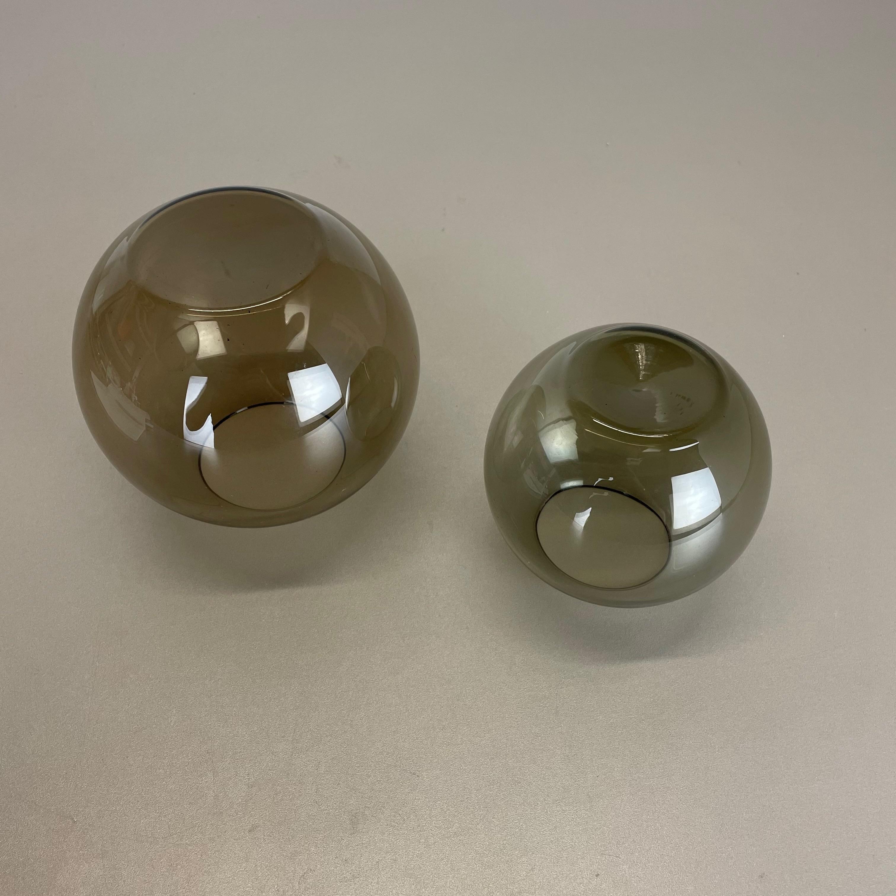 Set of Two Turmalin ball Vases Wilhelm Wagenfeld WMF Attributed, Germany 1960s For Sale 8