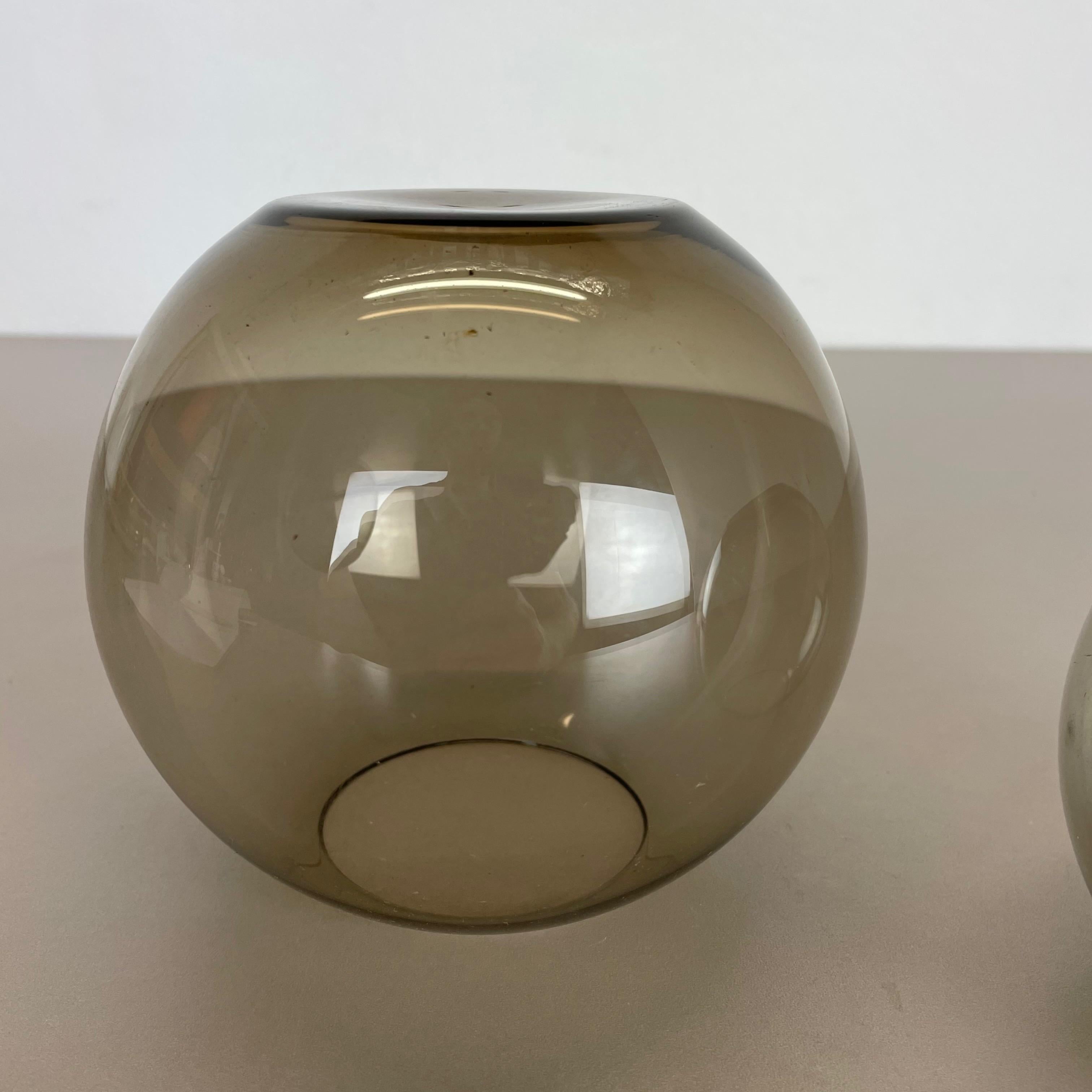 Set of Two Turmalin ball Vases Wilhelm Wagenfeld WMF Attributed, Germany 1960s For Sale 9