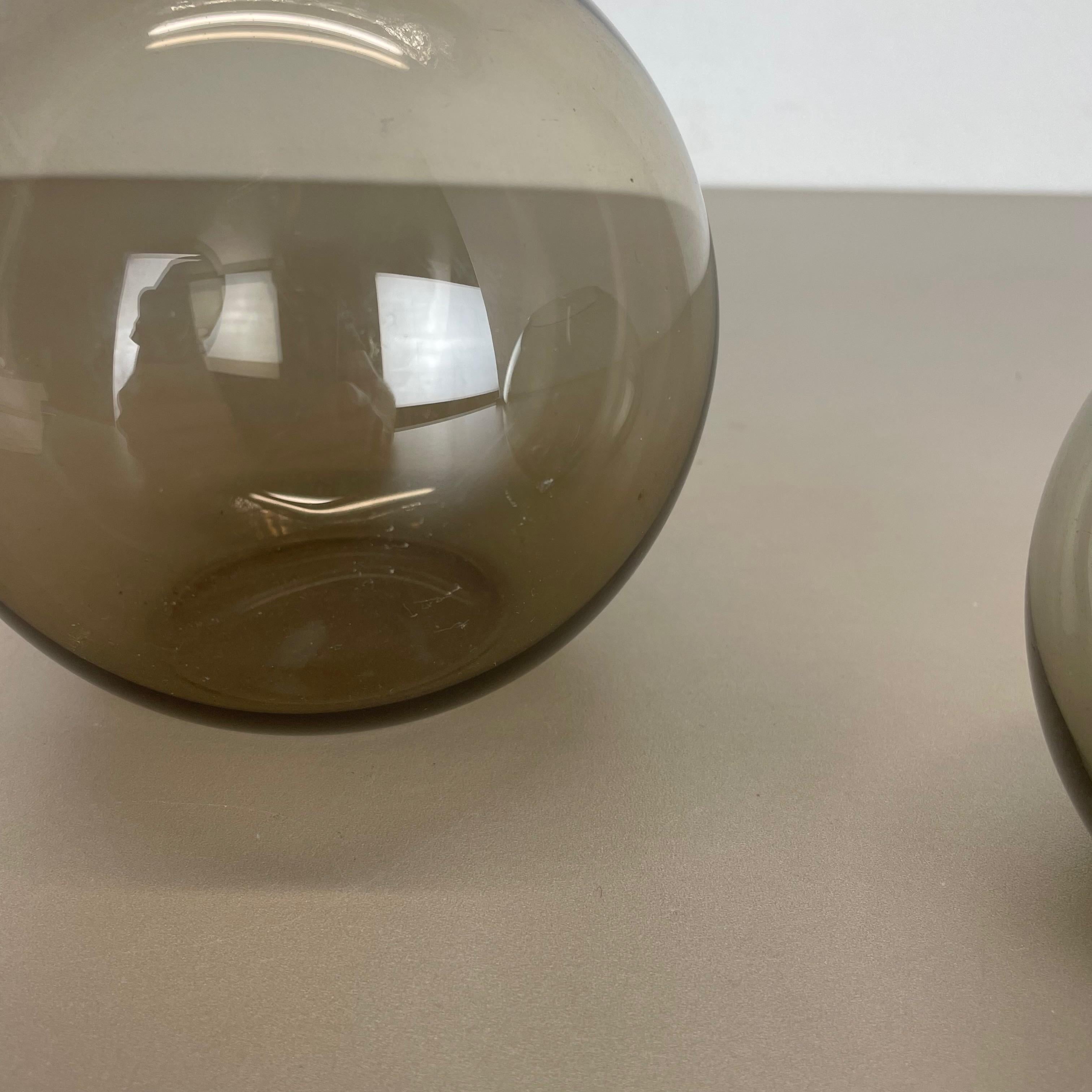 Set of Two Turmalin ball Vases Wilhelm Wagenfeld WMF Attributed, Germany 1960s For Sale 3