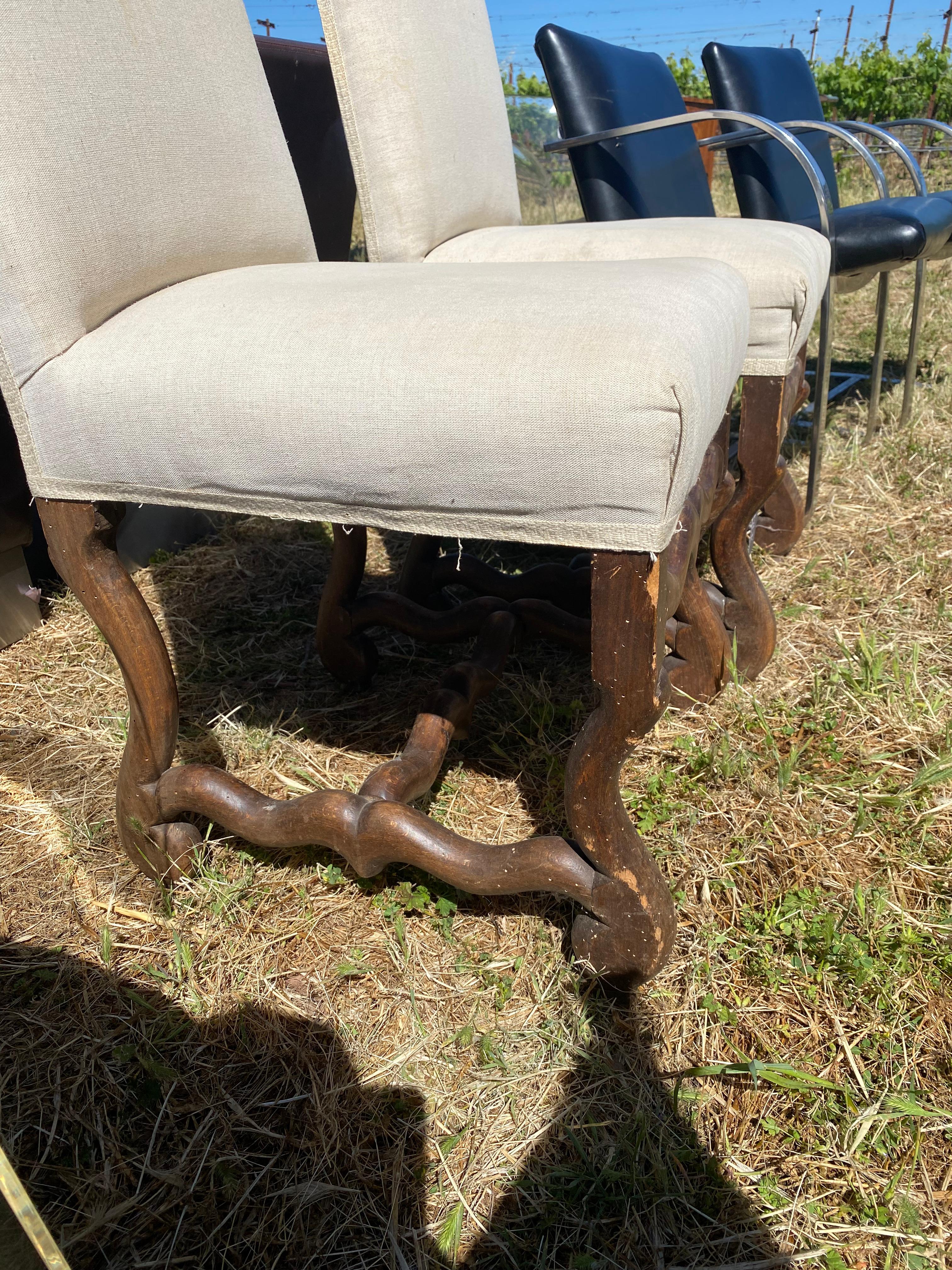 Set of Two Upholstered Louis XIII Chairs, c. 1860 For Sale 2