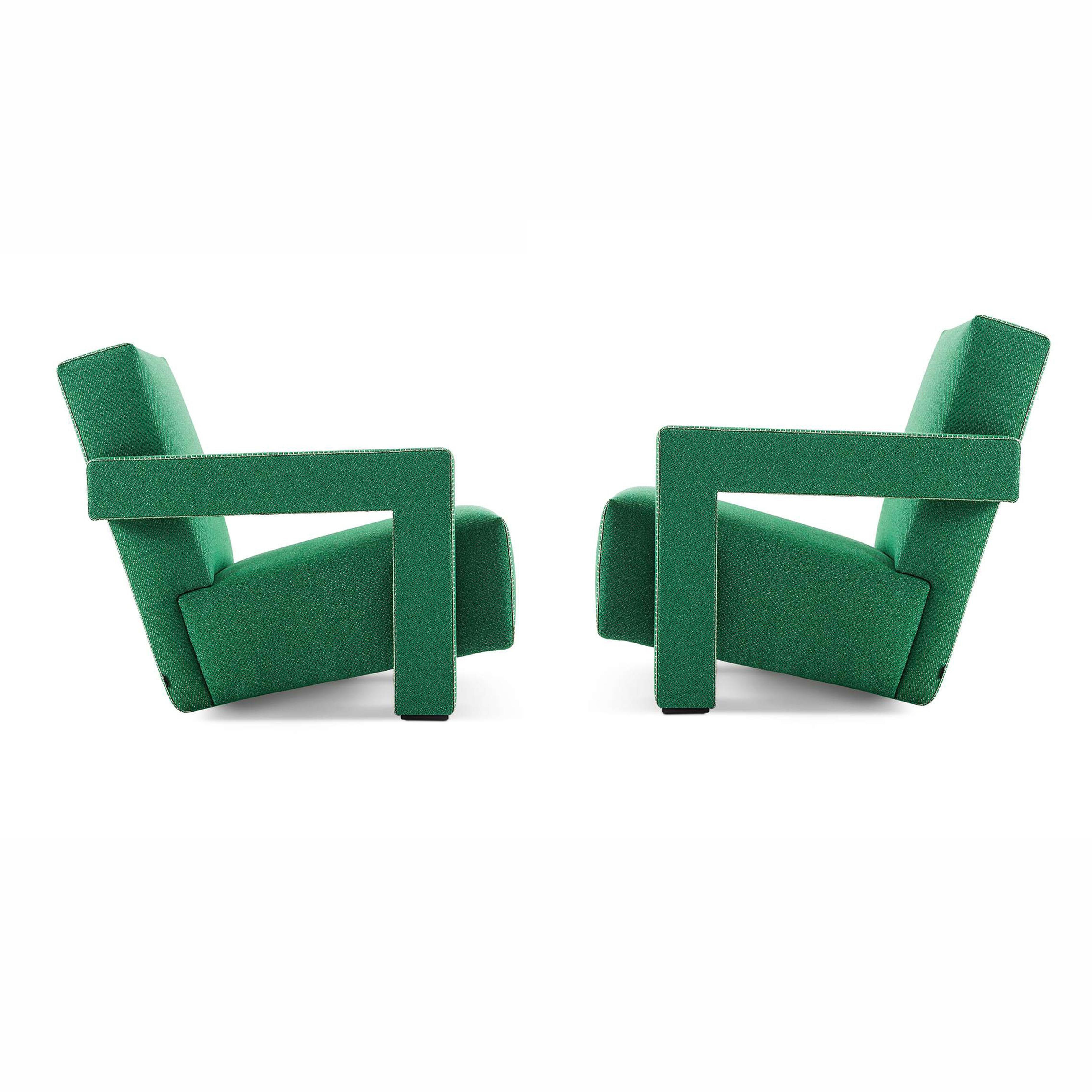 XXIe siècle et contemporain Ensemble de deux fauteuils Utrech de Gerrit Thomas Rietveld pour Cassina en vente