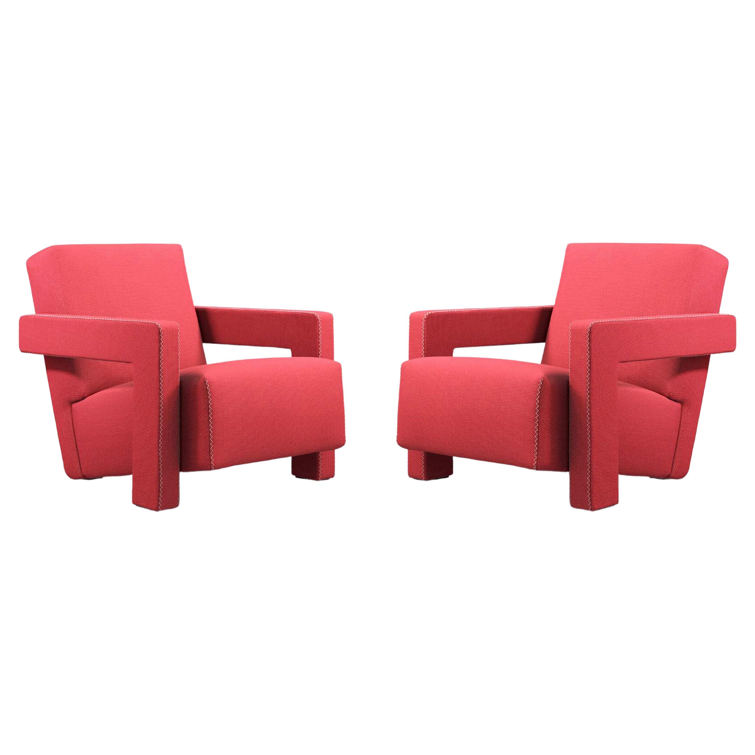 Set of Two Utrech Armchair by Gerrit Thomas Rietveld for Cassina For Sale