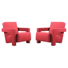 Set of Two Utrech Armchair by Gerrit Thomas Rietveld for Cassina