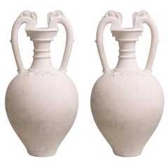 Set of two vase sandstone Finish – Sculptural Decorative Object
