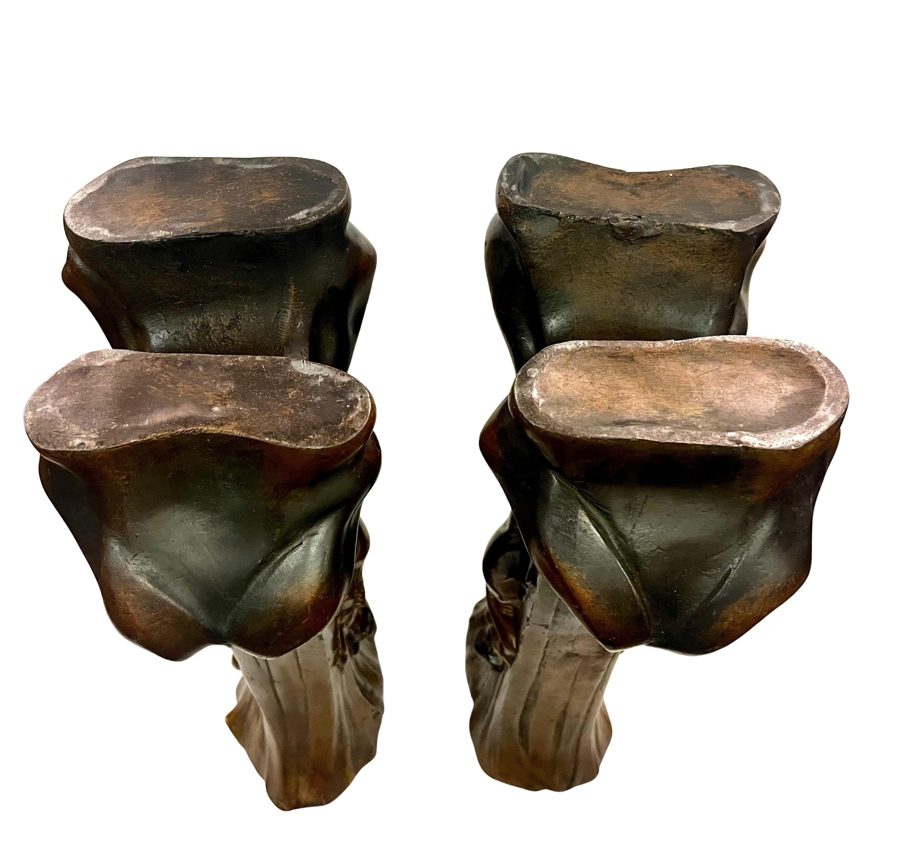 Set di due vasi, ottica jardiniere in bronzo, Jugendstil Art Nouveau, Francia, 1900 in vendita 10