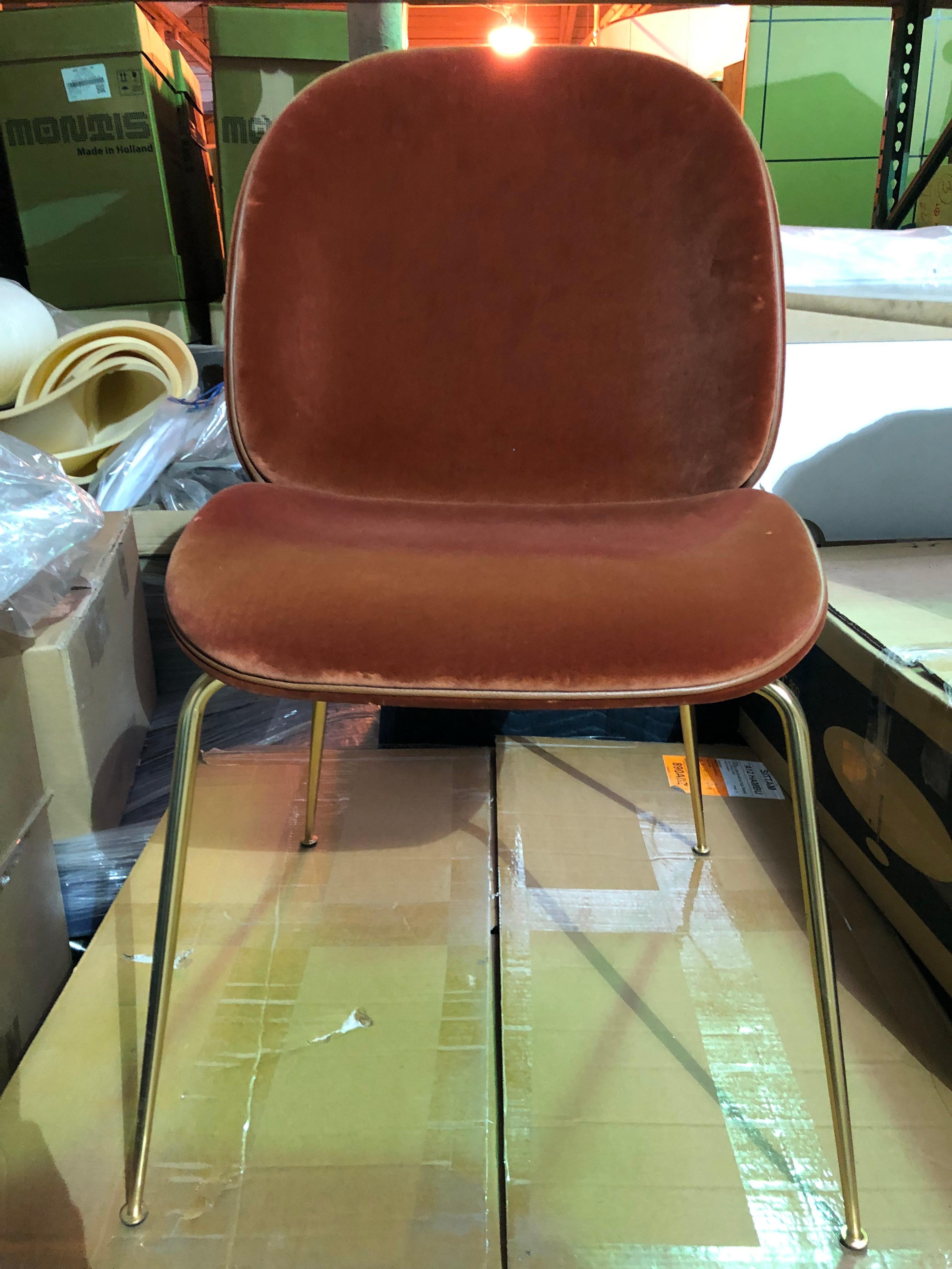 velvet beetle chair
