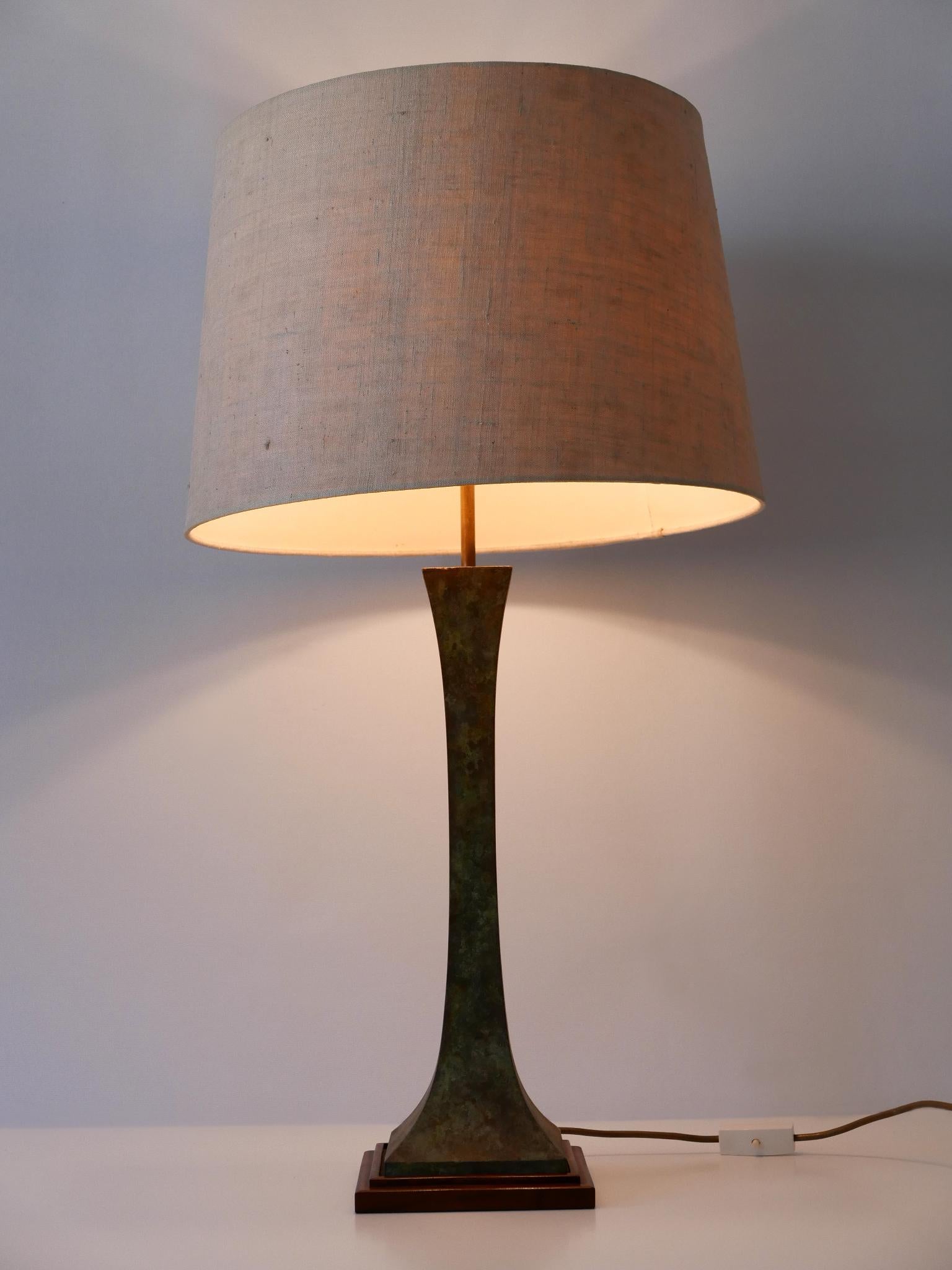 Set of Two Verdigris Table Lamps by Stewart Ross James for Hansen Lighting 1960s In Good Condition In Munich, DE