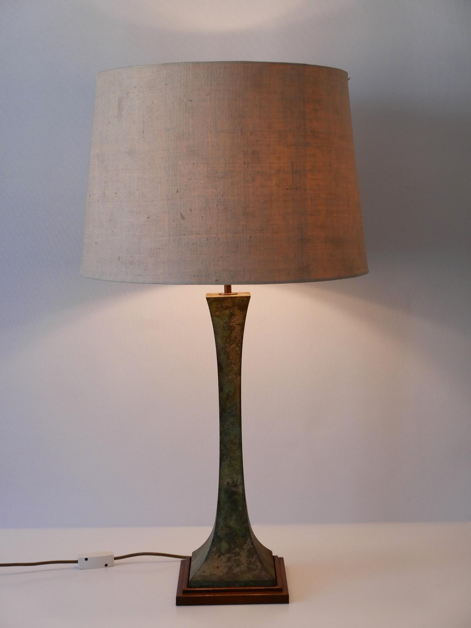 Mid-20th Century Set of Two Verdigris Table Lamps by Stewart Ross James for Hansen Lighting 1960s