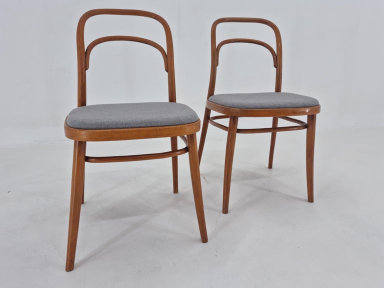 Set of Two Very Rare Bentwood Chairs, Antonín Šuman, 1960s For Sale 4