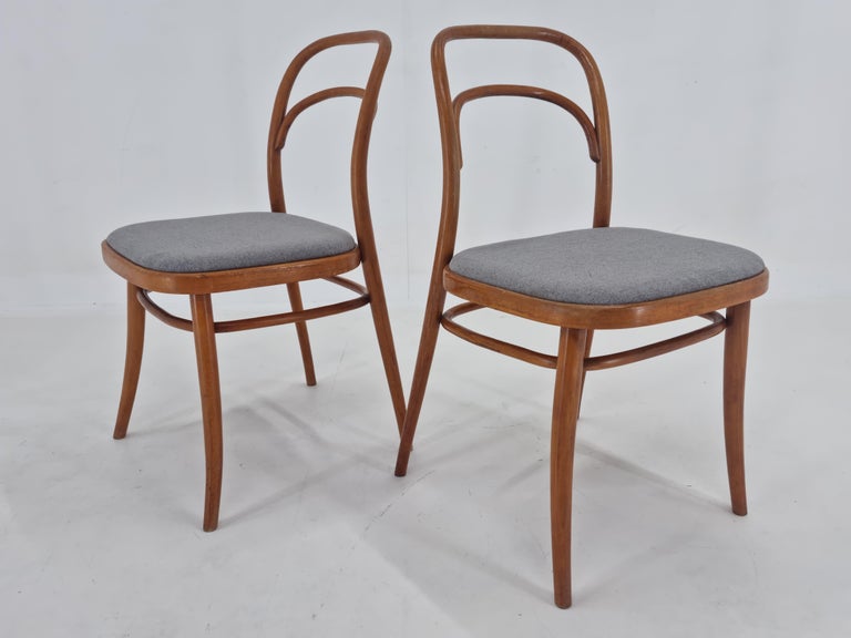 Mid-Century Modern Set of Two Very Rare Bentwood Chairs, Antonín Šuman, 1960s For Sale