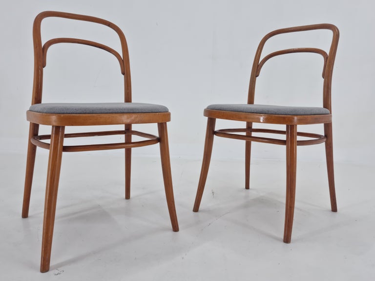 Mid-20th Century Set of Two Very Rare Bentwood Chairs, Antonín Šuman, 1960s For Sale