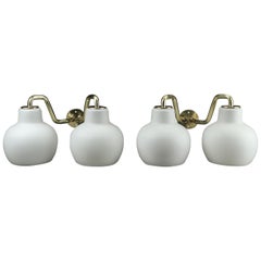 1950´s Set of Two Vilhelm Lauritzen Wall Lights by Louis Poulsen