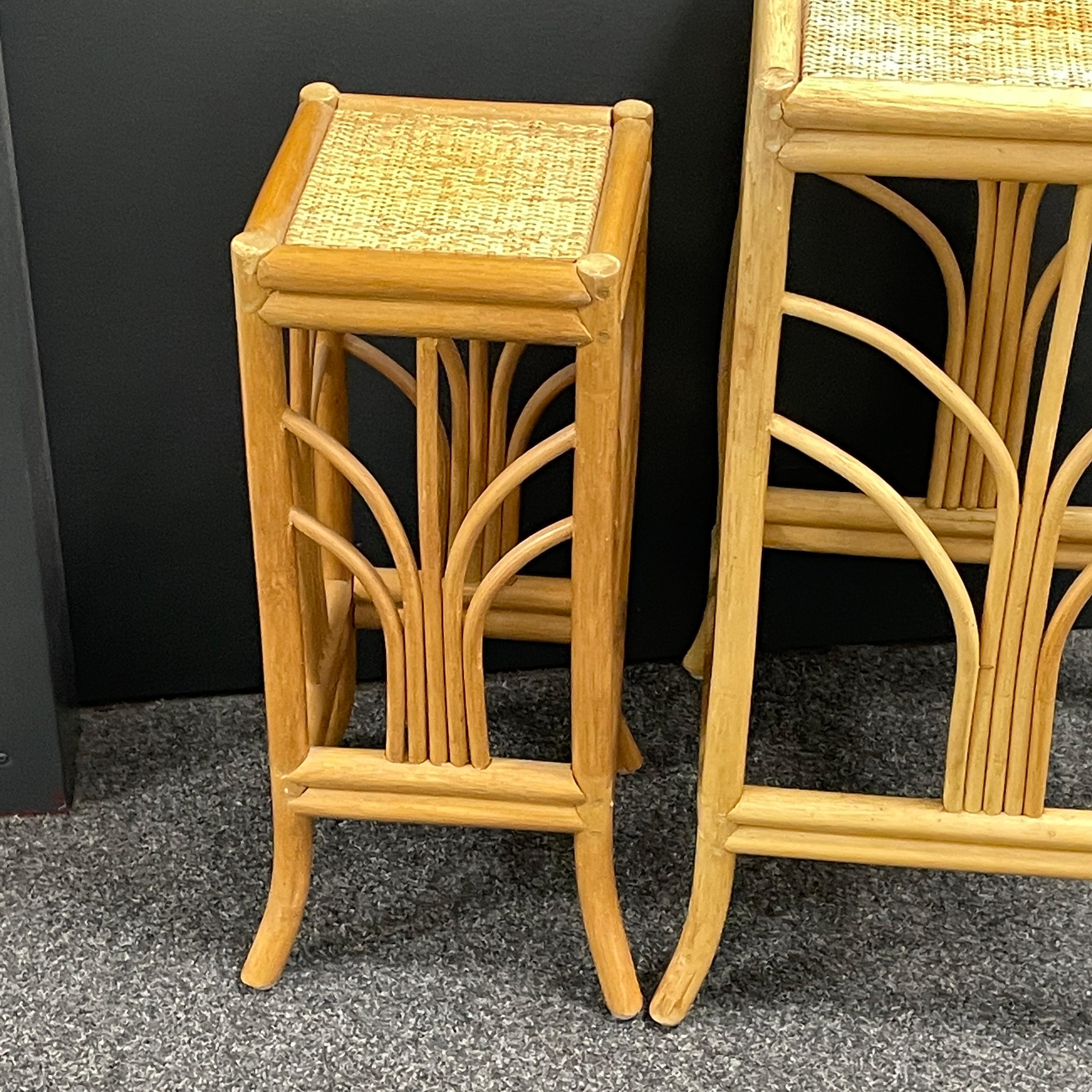 vintage bamboo plant stand