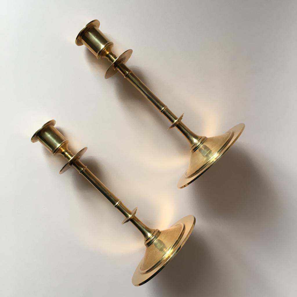 These Swedish candleholders are numbered 119A.
