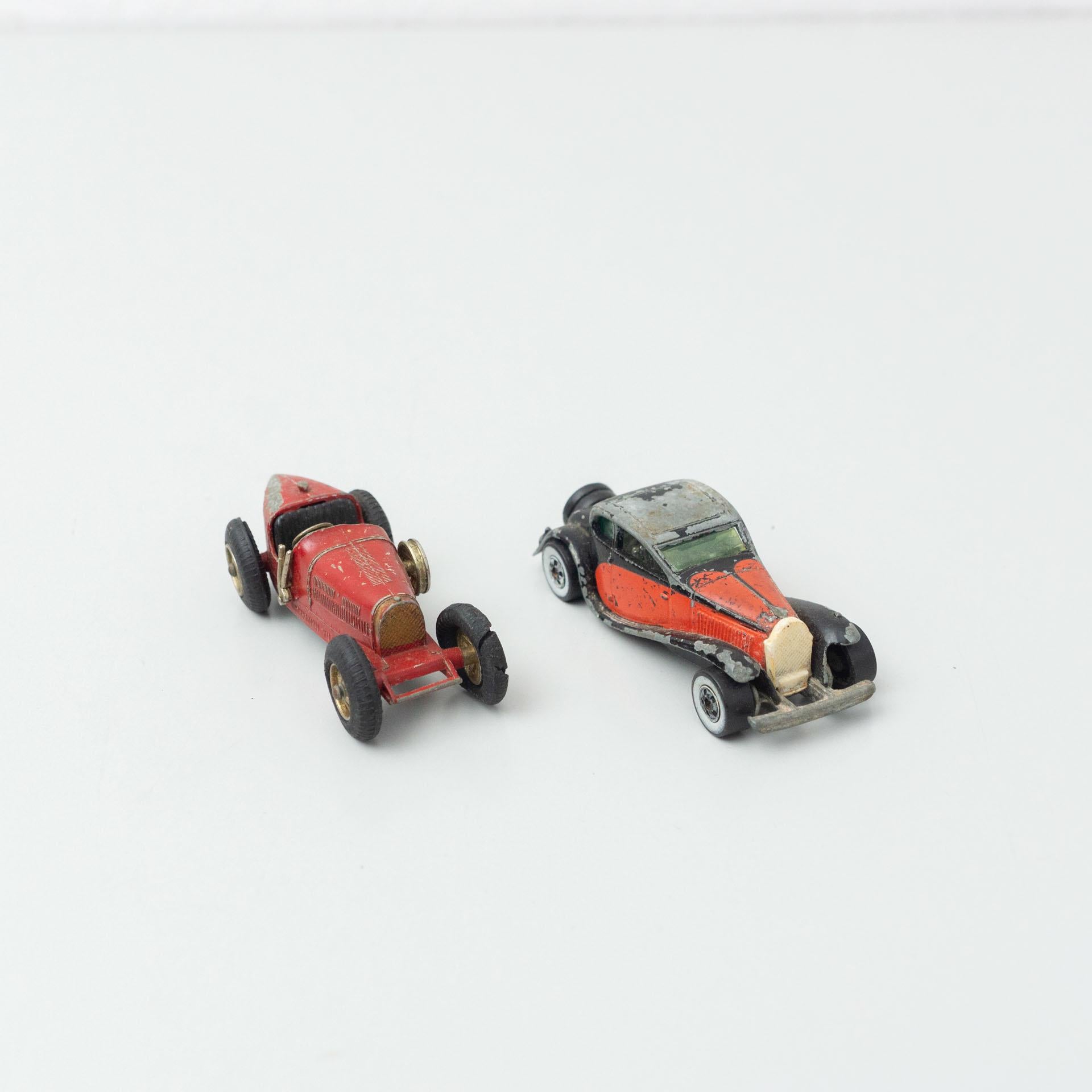 Set of Two Vintage Bugatti MatchBox Car Toys, circa 1960 In Good Condition For Sale In Barcelona, Barcelona