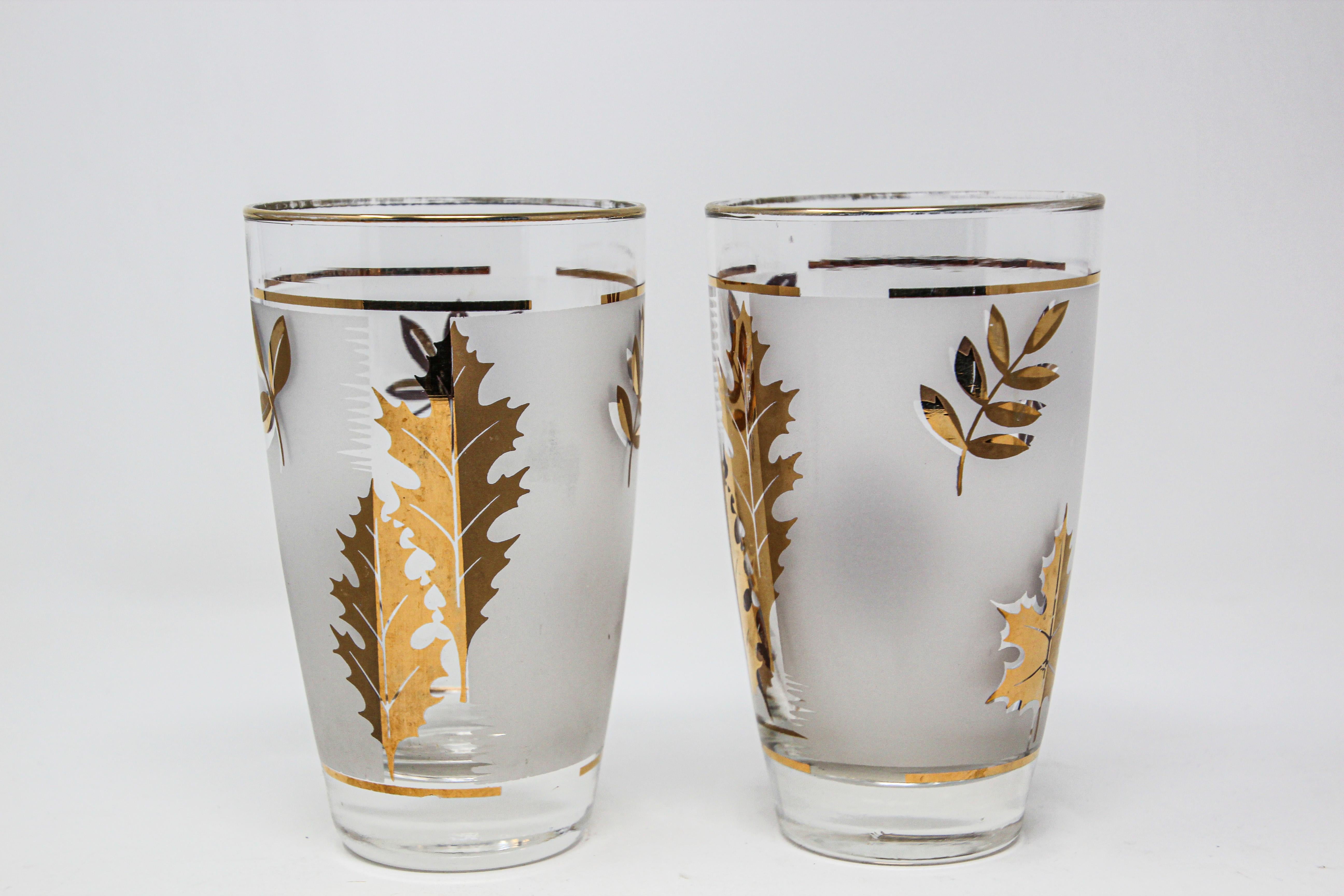 Américain Ensemble de deux verres à cocktail vintage par Libbey en vente