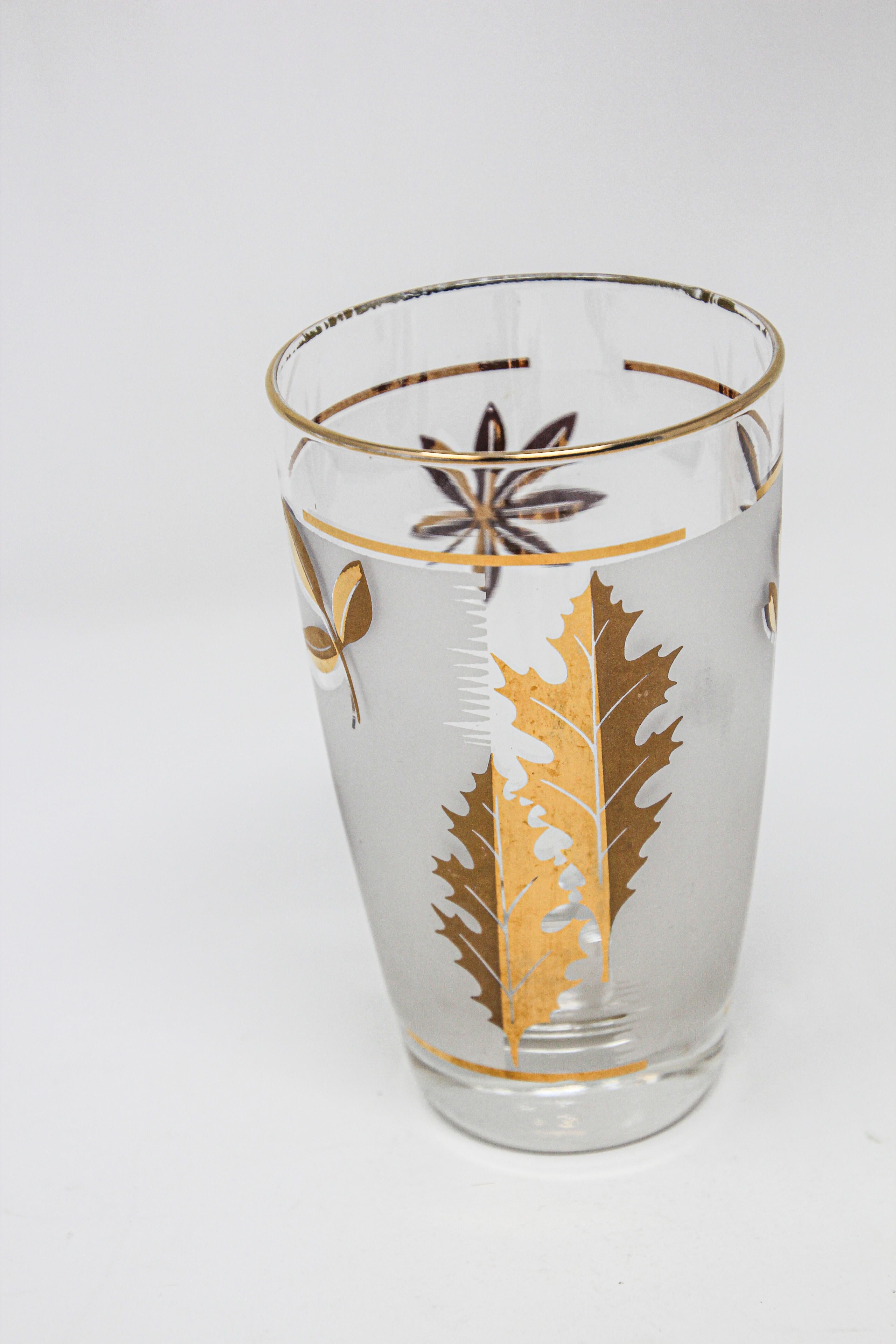 vintage gold leaf glasses