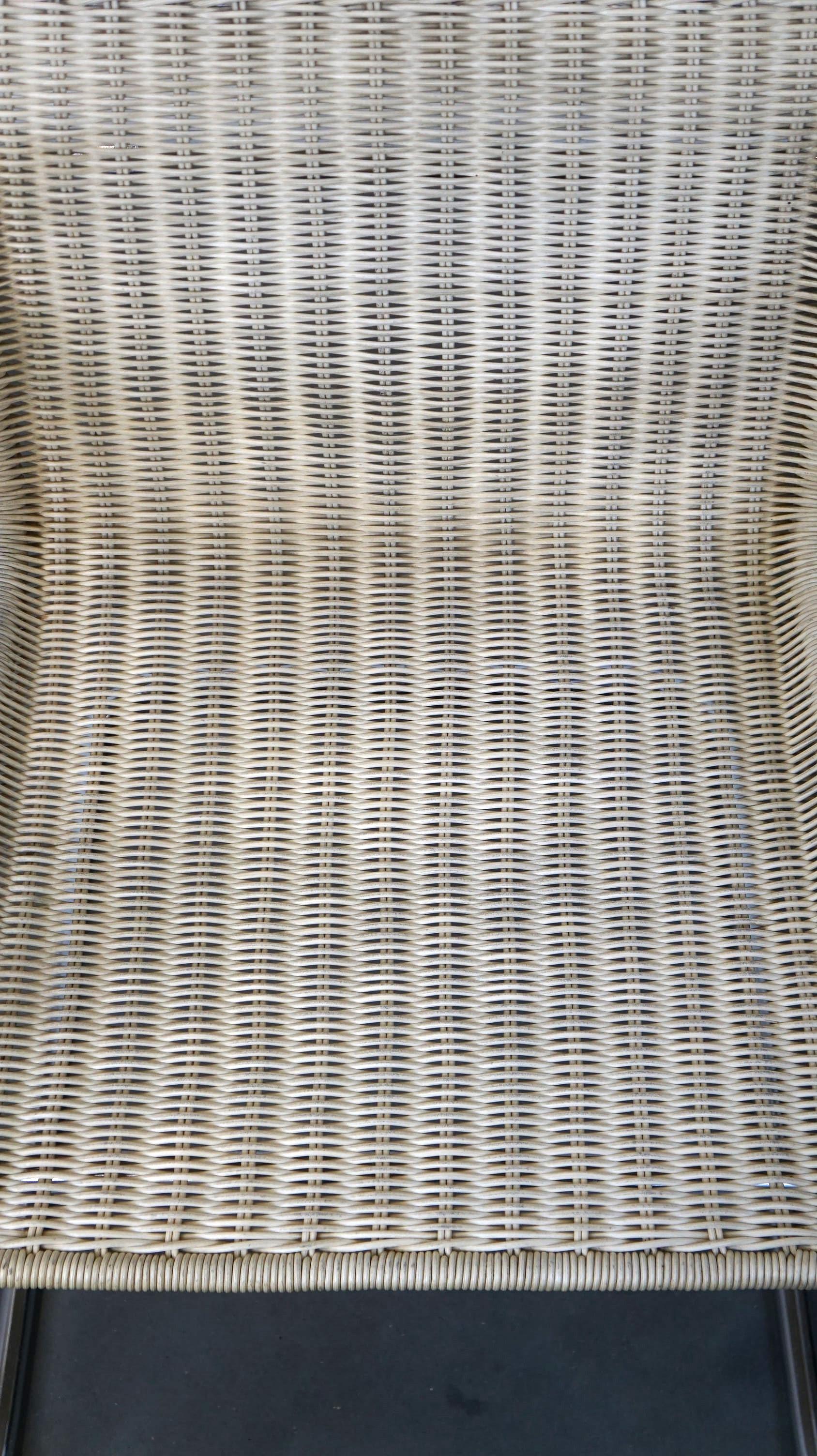 Rattan Set of two vintage design chairs by Franco Albini for Tecta, chrome and rattan For Sale