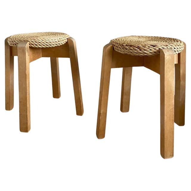 Ikea Rare Red Metal and Wool Three pod Stool, Model Eskilstuna, 1990s ...