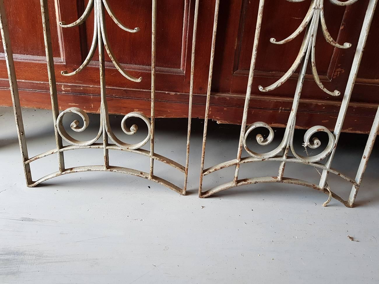 Metal Set of Two Vintage French Door Grills or Fences, Mid-20th Century
