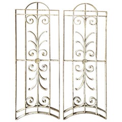 Set of Two Vintage French Door Grills or Fences, Mid-20th Century