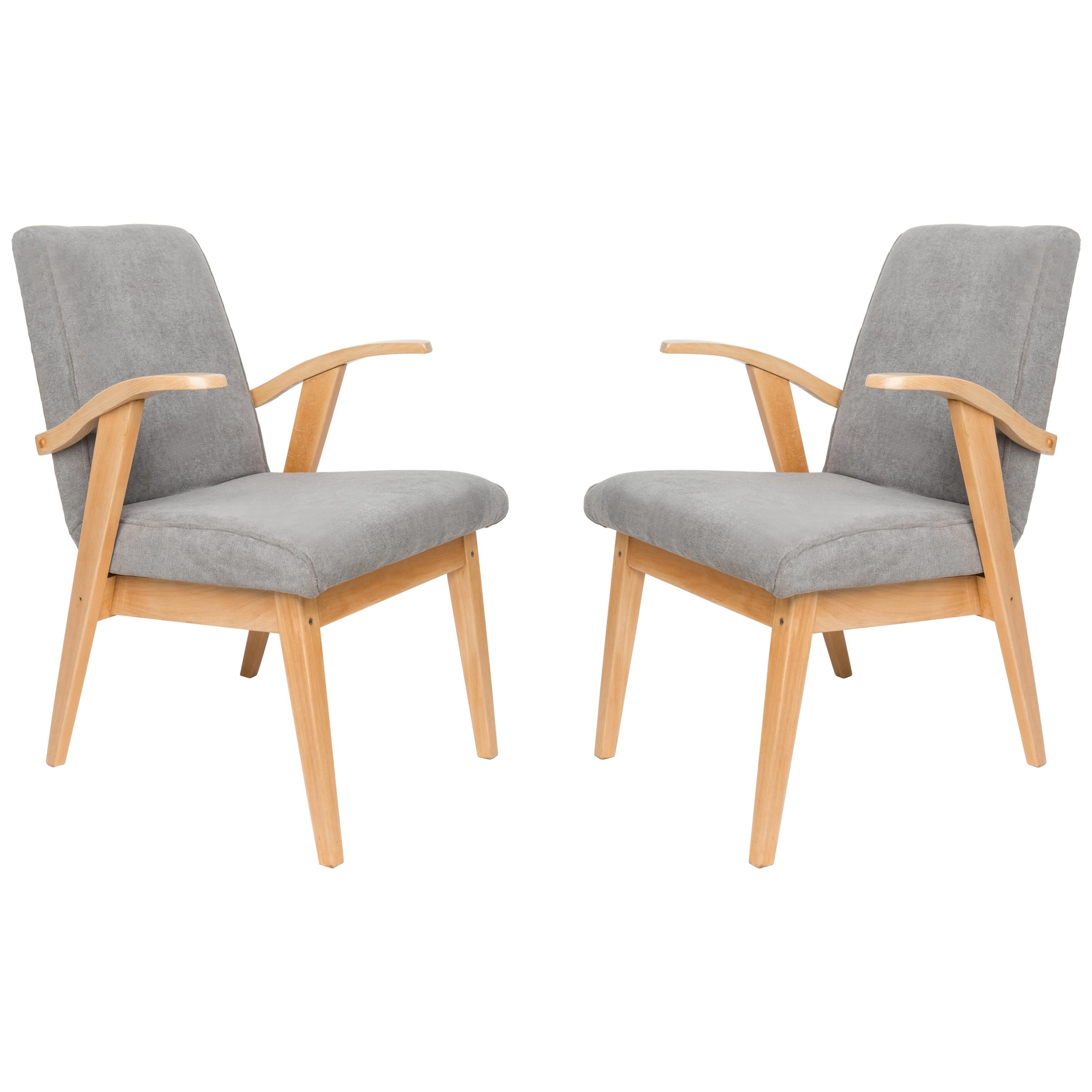 Set of Two Vintage Gray Chairs, 1960s