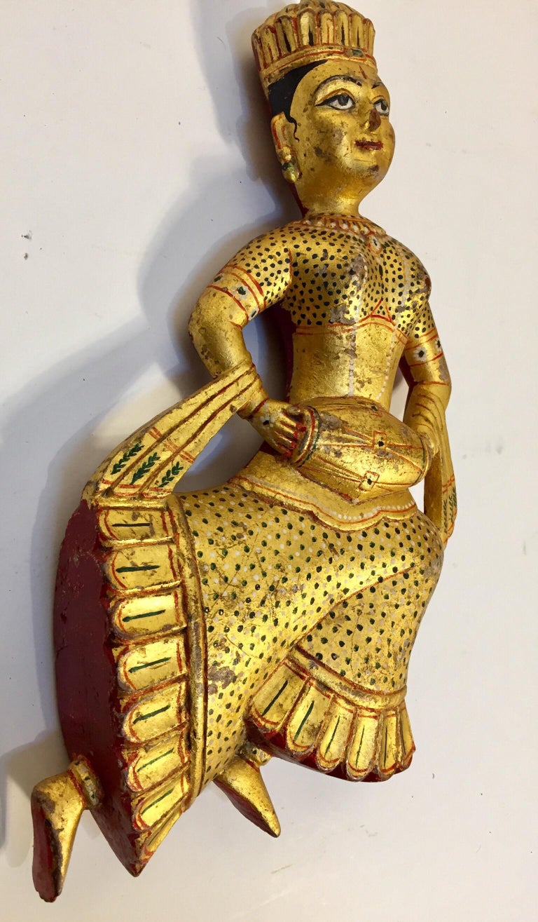 Indian wooden statues lady statue Rajasthani Wooden Handcrafted Hand
