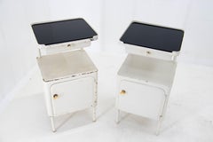 Set of Two Vintage Industrial Night Stands, 1920s