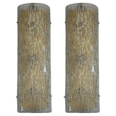 Set of Two Vintage Italian Murano Glass Sconces, c. 1970's