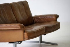 Set of Two Vintage Model DS 31 Leather Two-Seat Sofa from De Sede