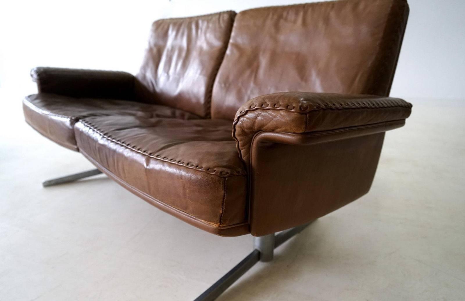 Late 20th Century Set of Two Vintage Model DS 31 Leather Two-Seat Sofa from De Sede