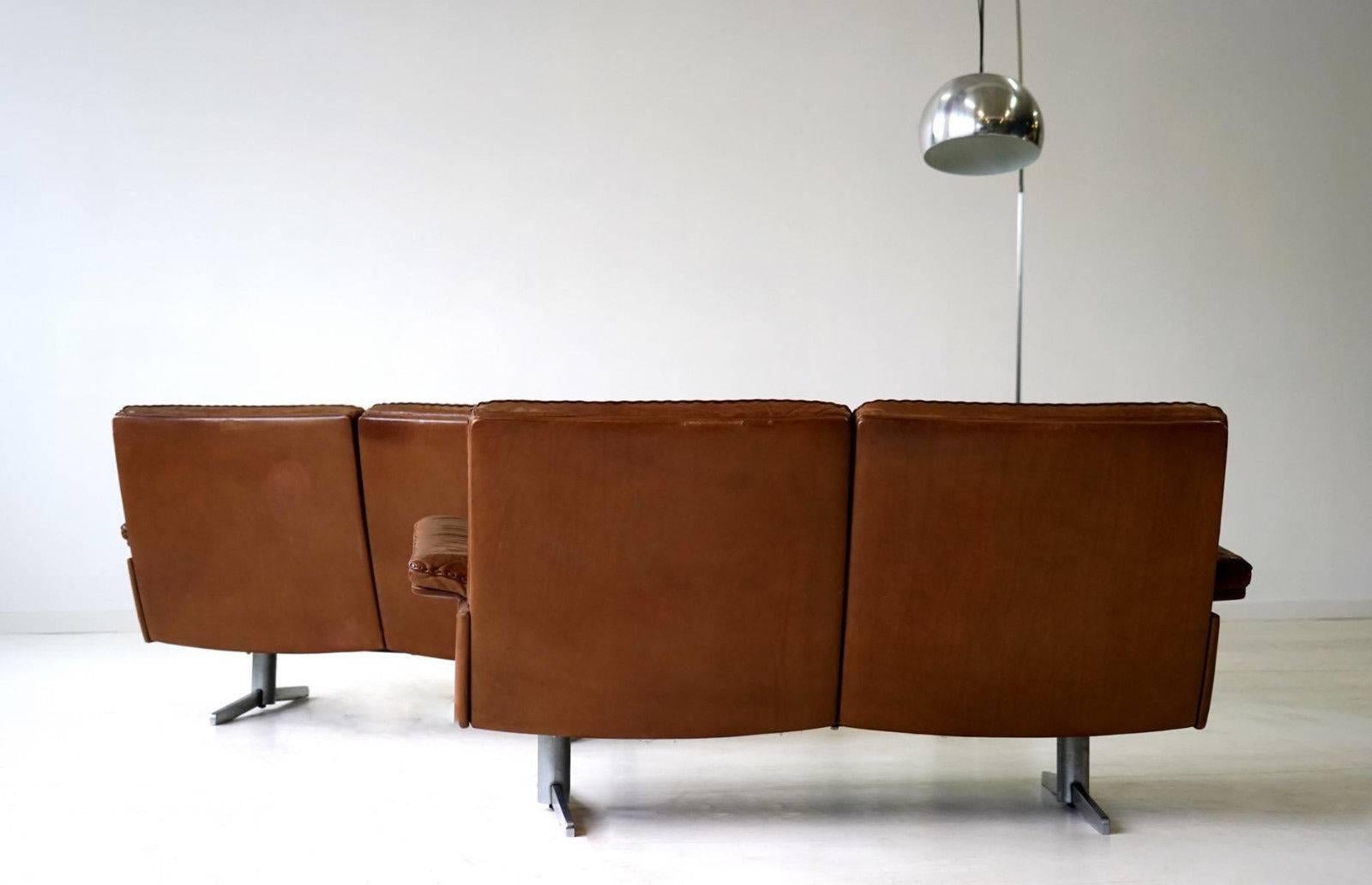 Set of Two Vintage Model DS 31 Leather Two-Seat Sofa from De Sede 2