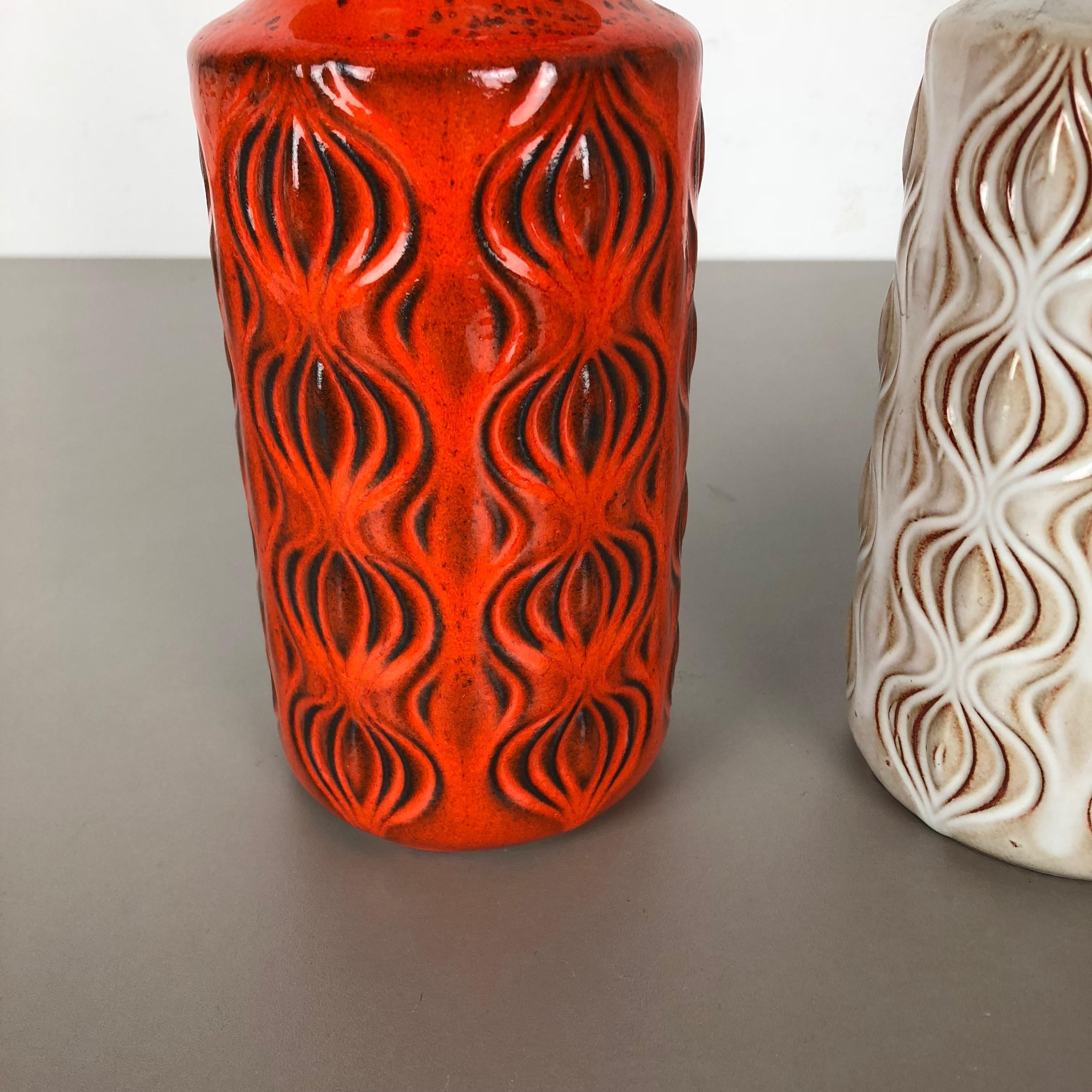 Set von zwei Vintage-Vasen „Zwiebel“ aus Keramik Fat Lava „Onion“ von Scheurich, Deutschland im Angebot 6