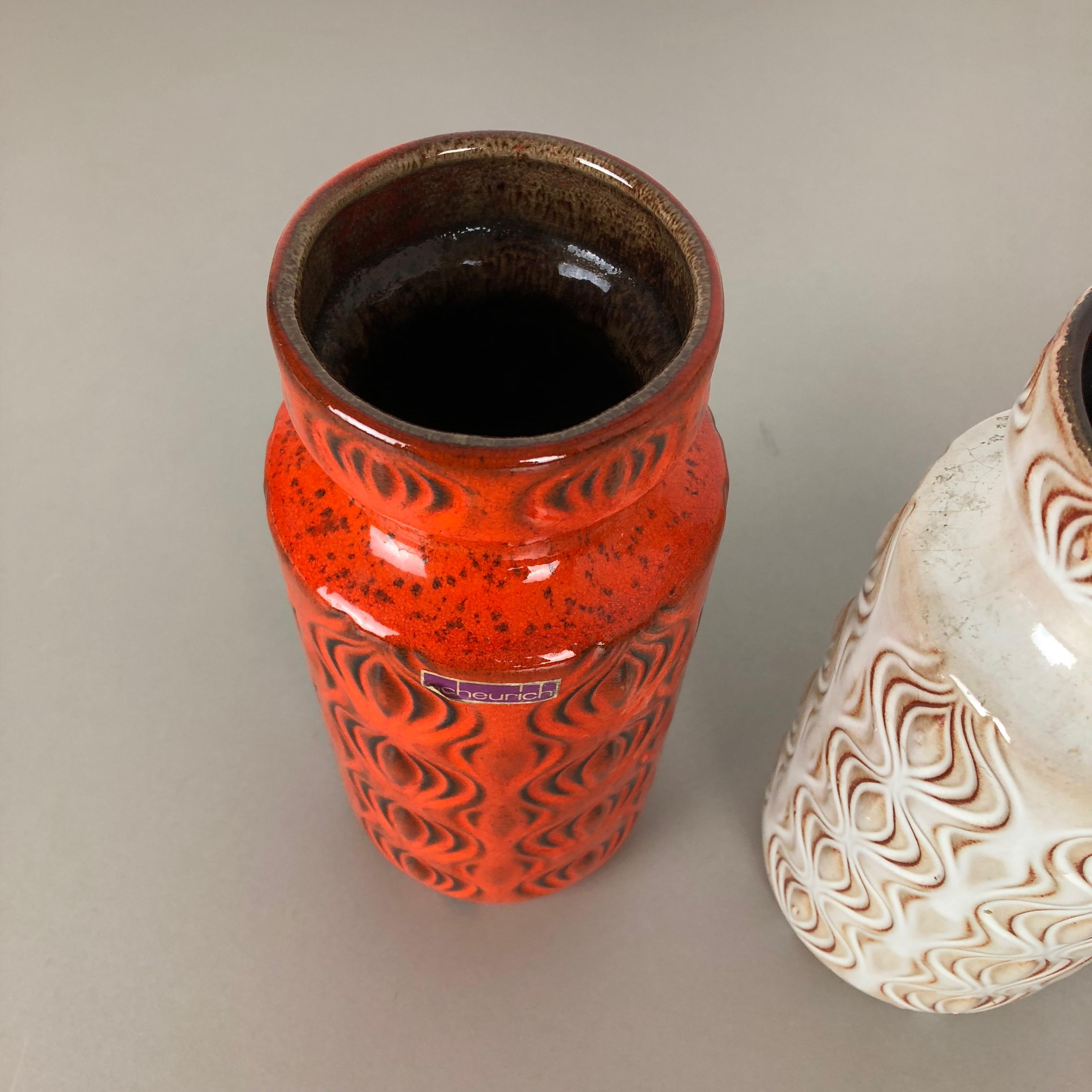 Set von zwei Vintage-Vasen „Zwiebel“ aus Keramik Fat Lava „Onion“ von Scheurich, Deutschland im Angebot 7