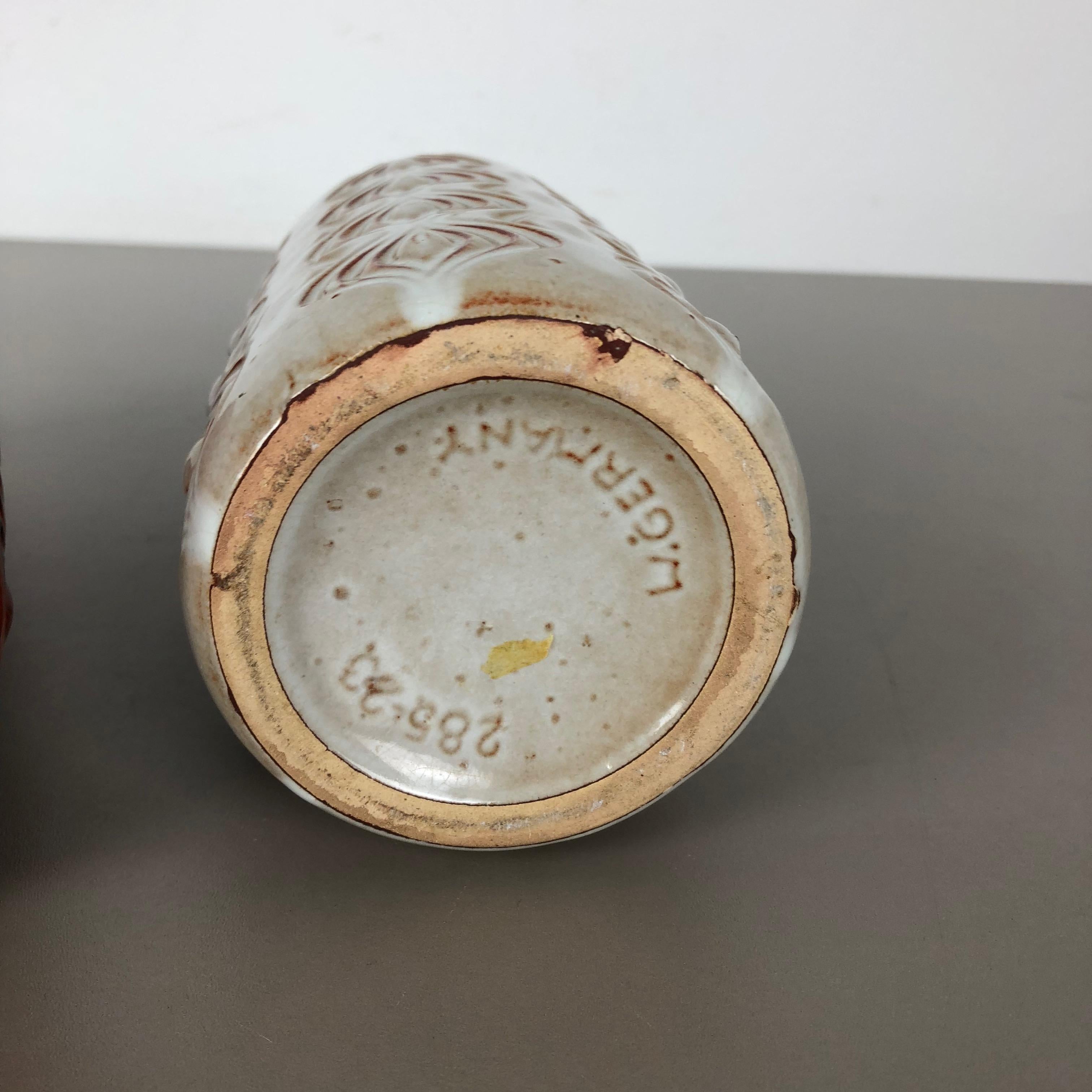 Set von zwei Vintage-Vasen „Zwiebel“ aus Keramik Fat Lava „Onion“ von Scheurich, Deutschland im Angebot 1